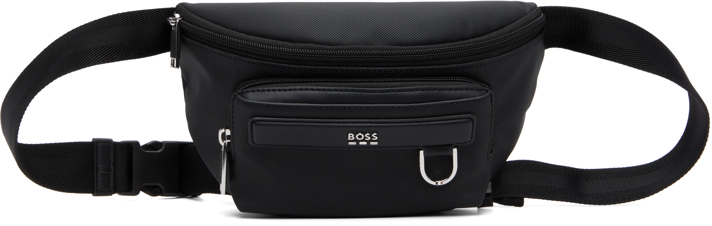 Black Logo Trim Belt Bag