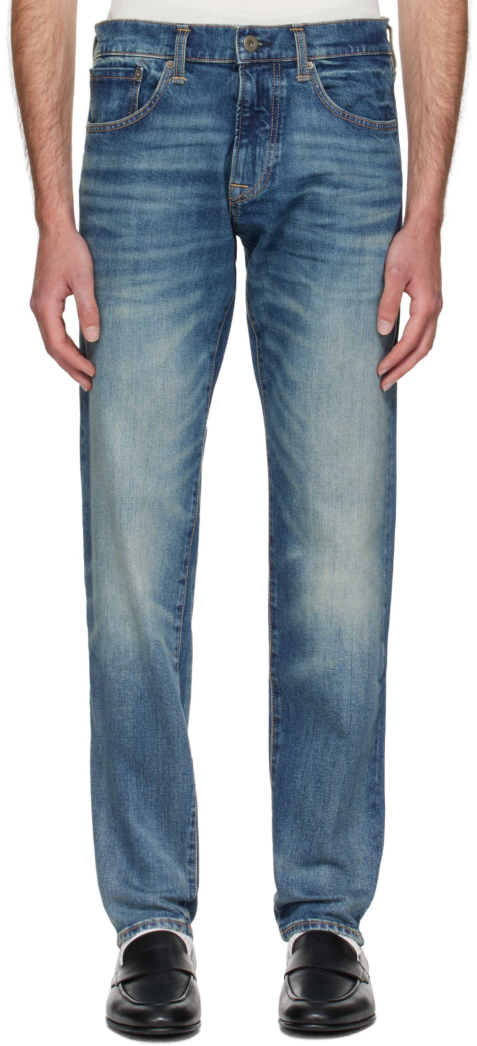 Blue BECKHAM Edition Slim-fit Jeans