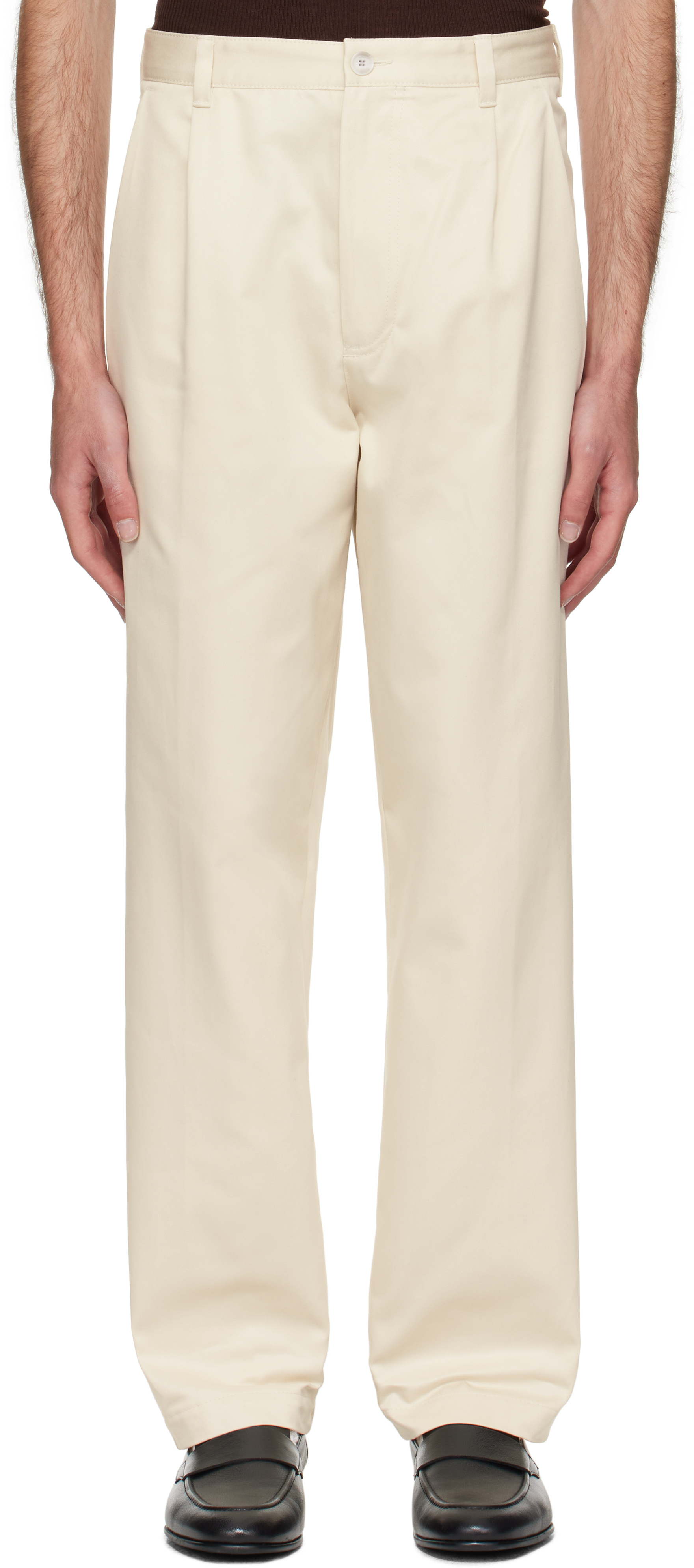Off-White Relaxed-Fit Cropped Trousers