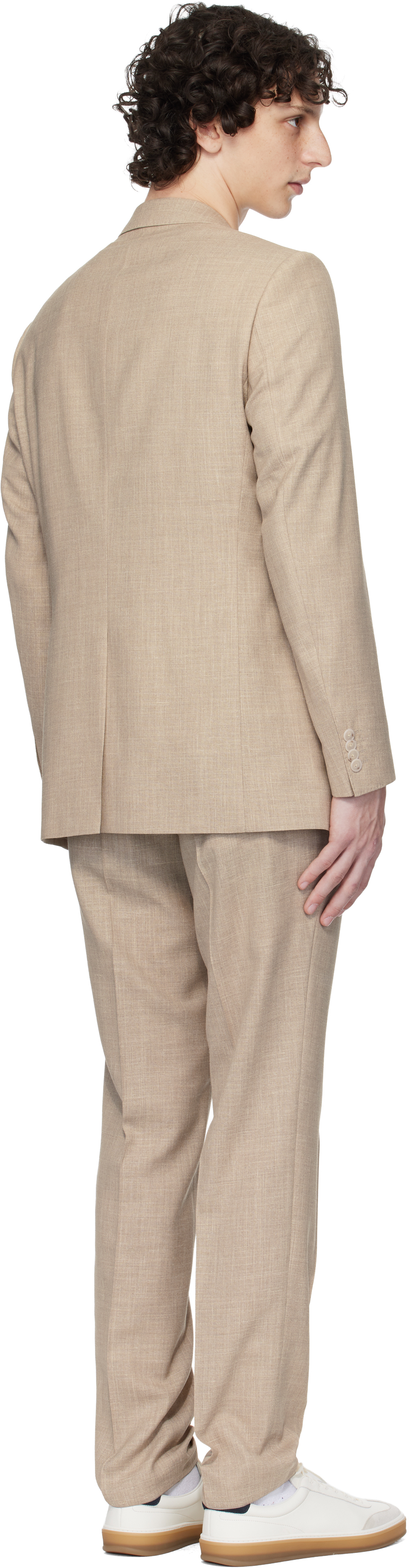 Hugo Boss Beige Beckham Edition Virgin Wool & Silk Suit