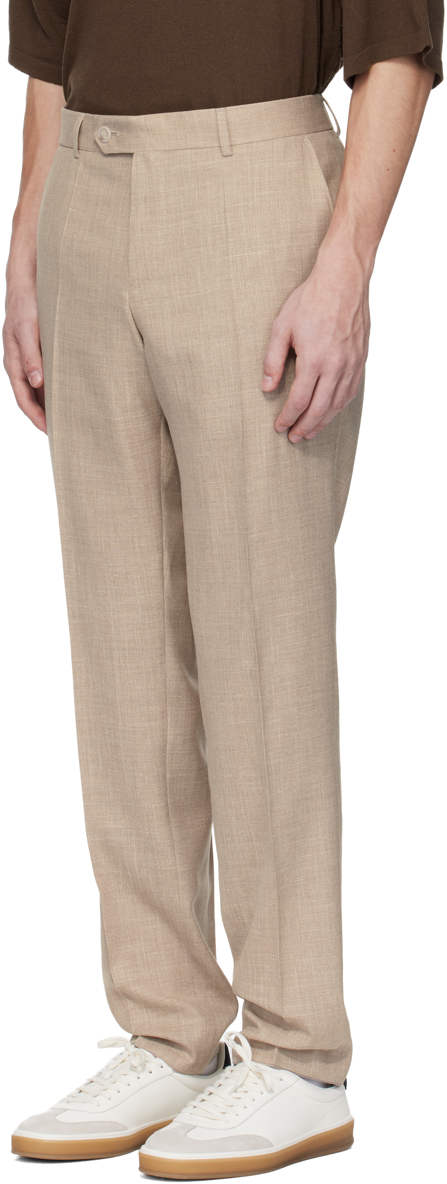 Hugo Boss Beige Beckham Edition Virgin Wool & Silk Suit