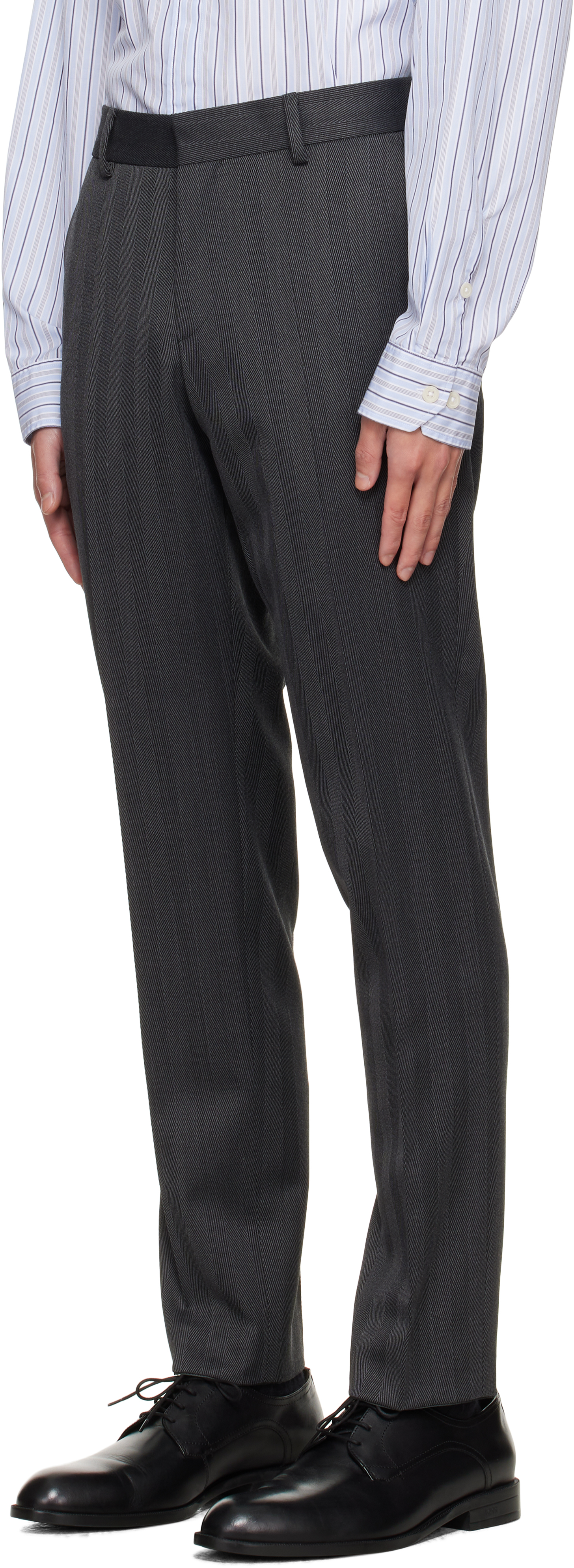 Hugo Boss Gray Slim-fit Two-piece Suit In Gray