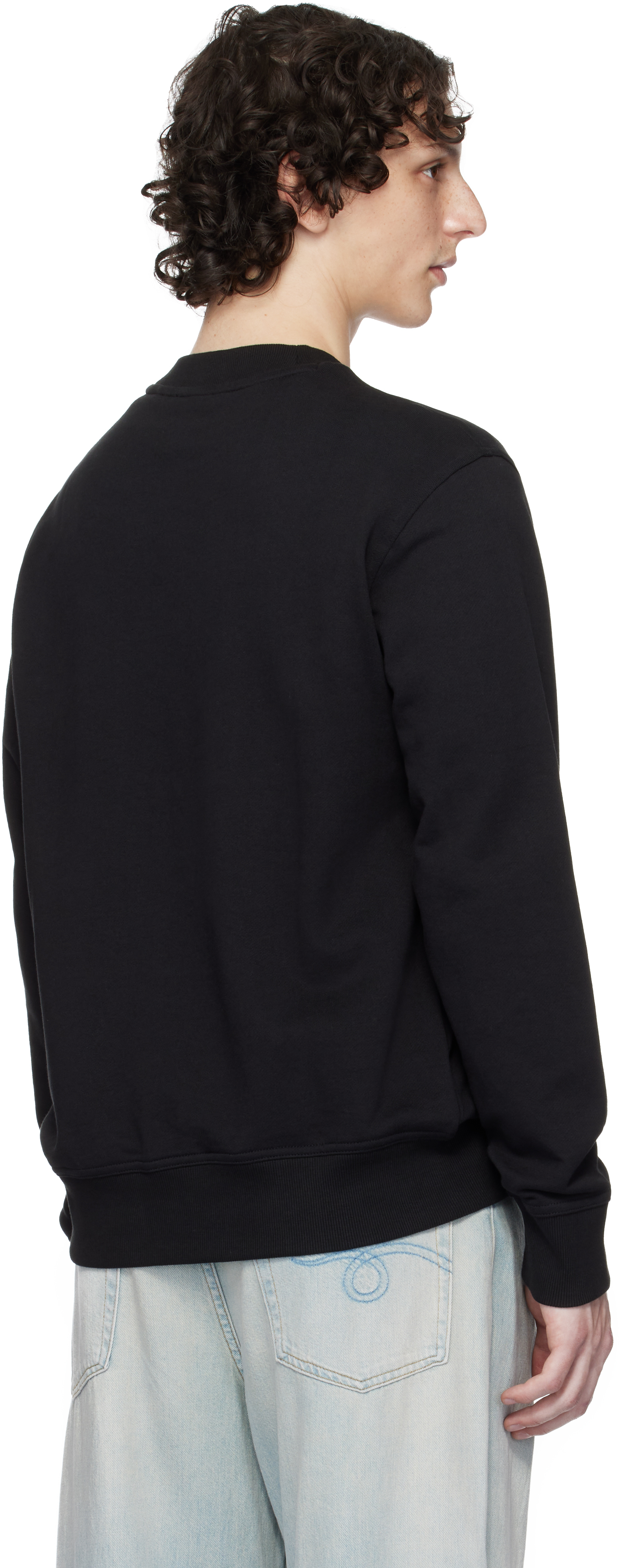 Hugo Boss Relaxed-fit Cotton-terry Sweatshirt With Rubber-print Logo
