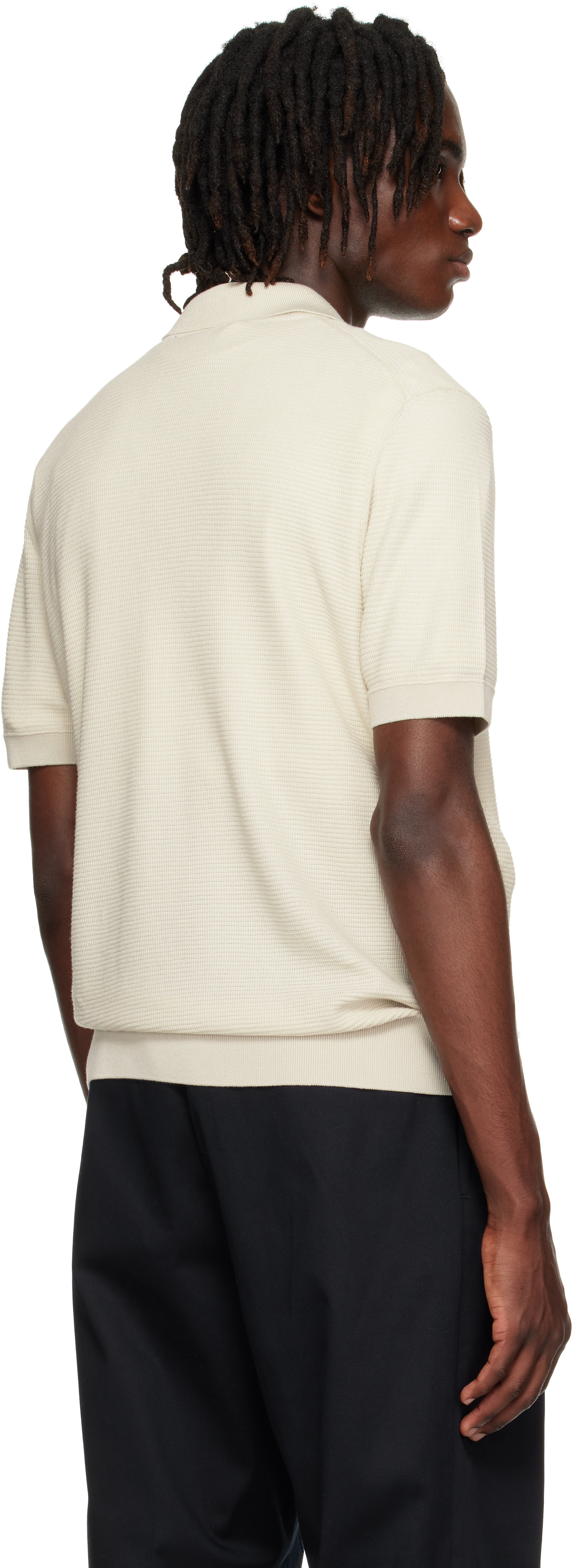Hugo Boss Beige Regular Knit Polo In Neutral