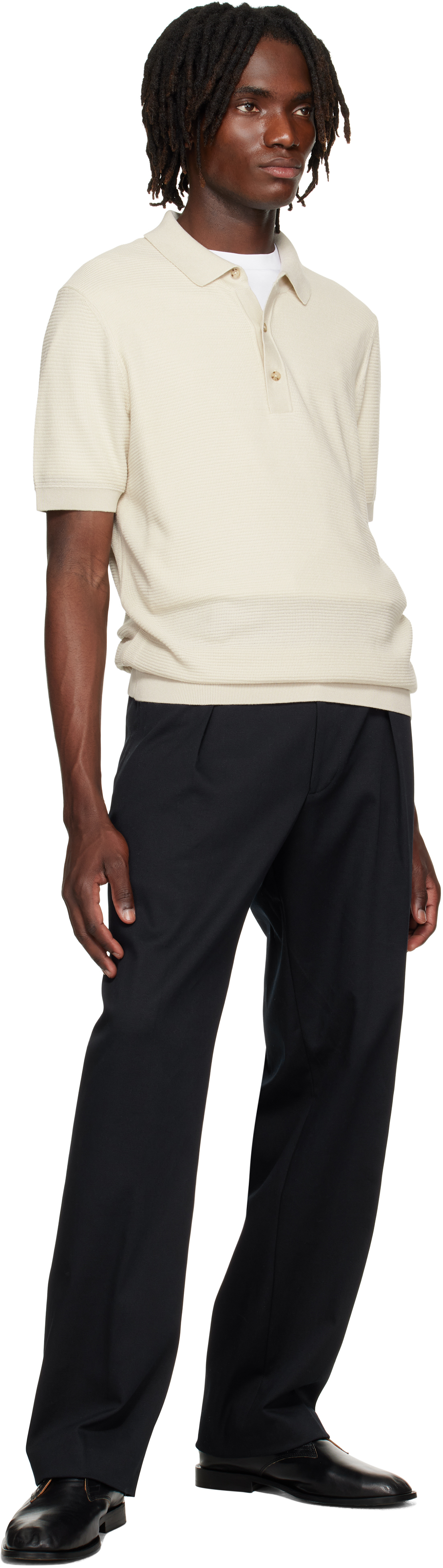 Hugo Boss Beige Regular Knit Polo In Neutral