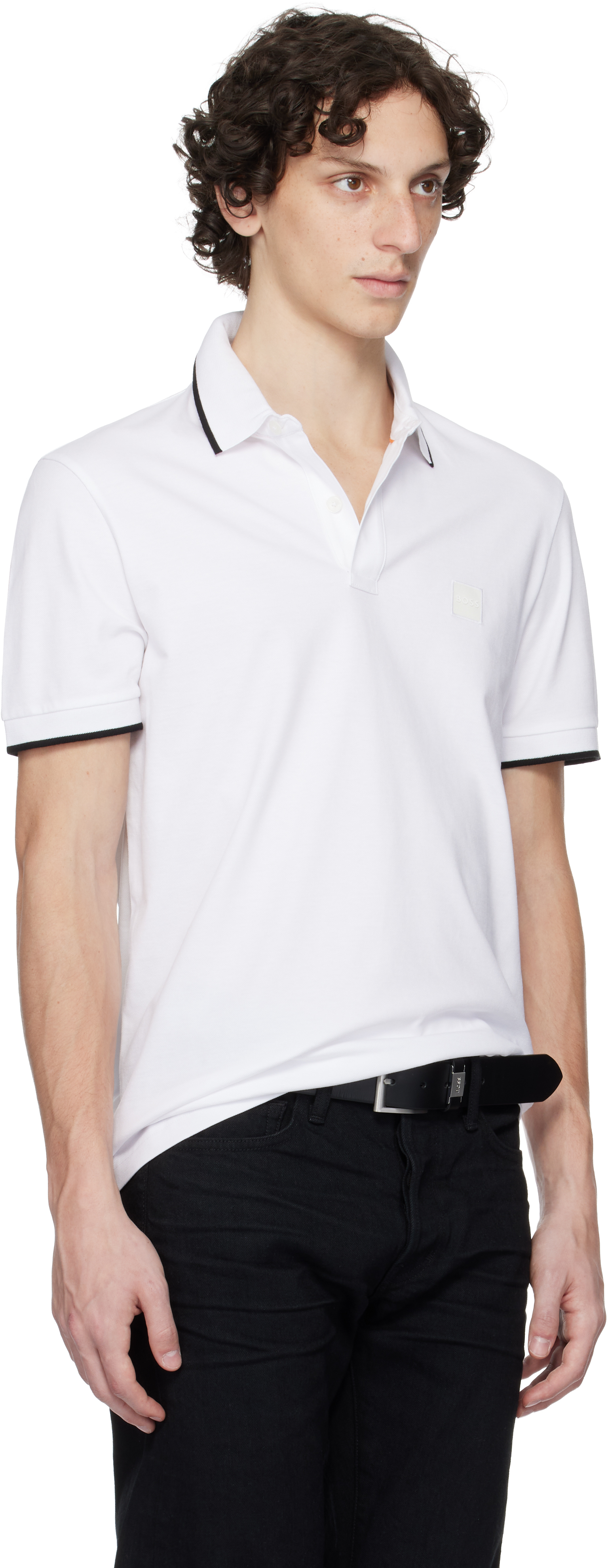 Hugo Boss Boss Parlay 190 Polo T Shirt White In Brown