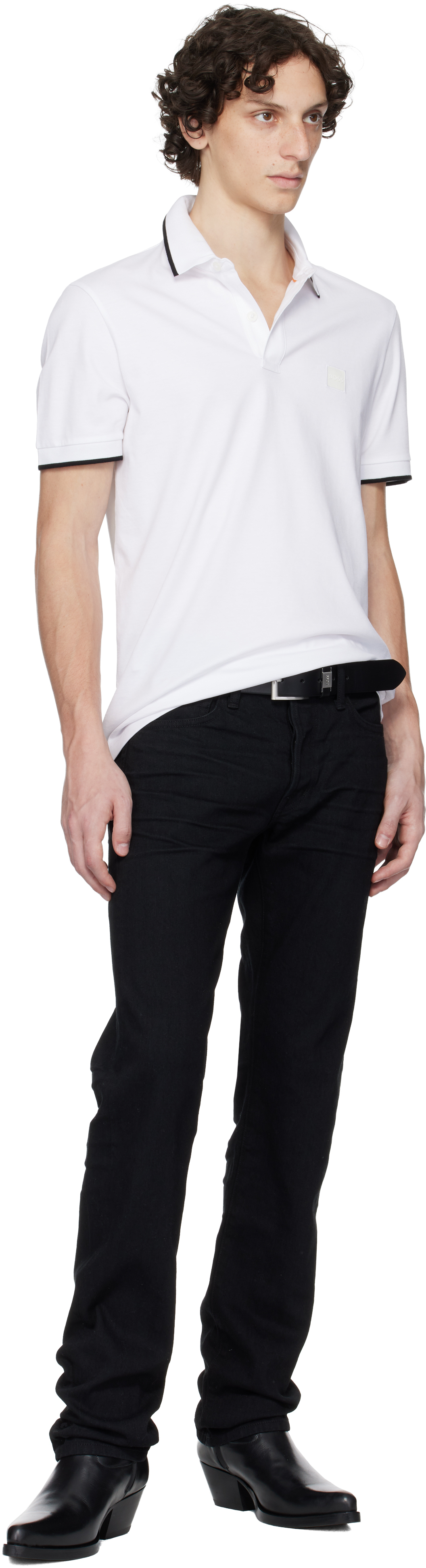 Hugo Boss Boss Parlay 190 Polo T Shirt White In Brown