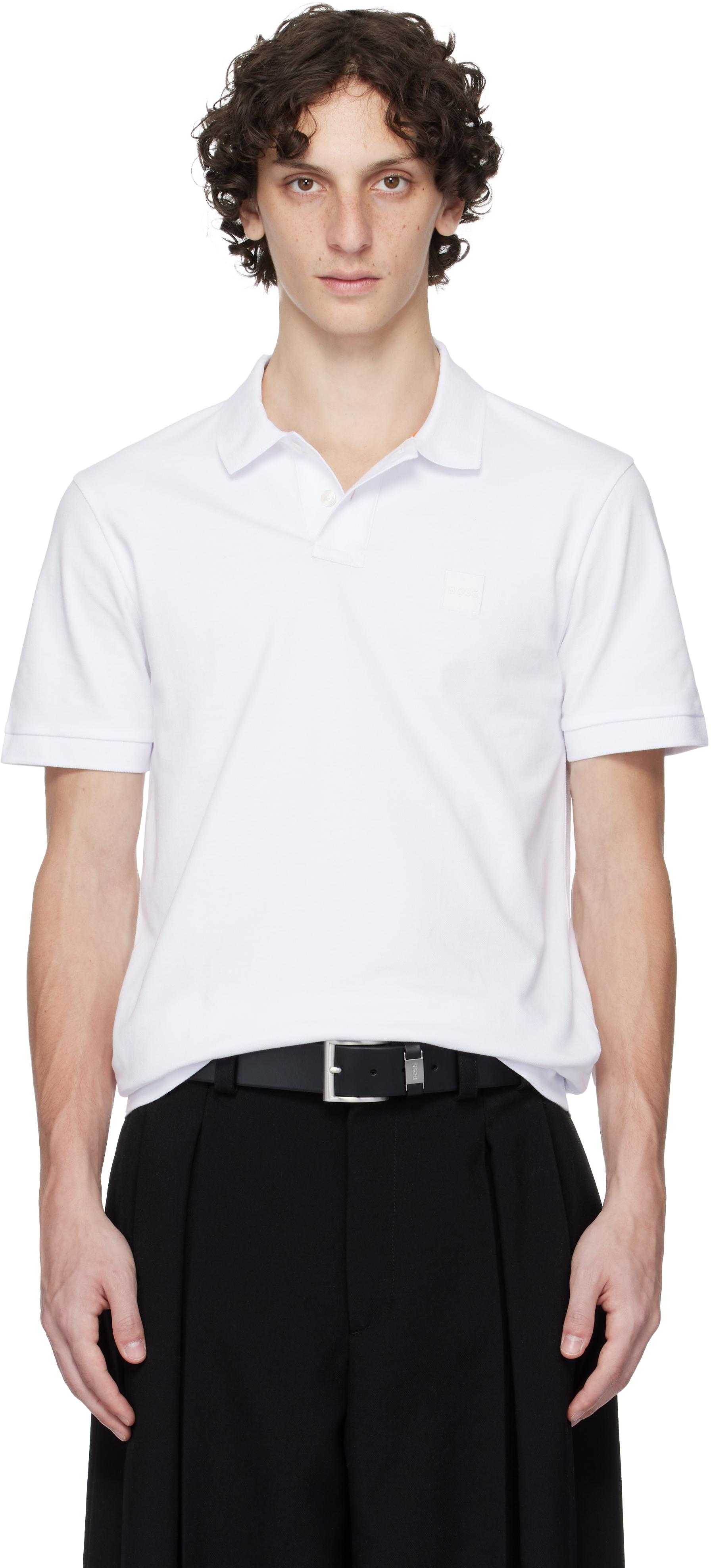 BOSS Gray Slim-Fit Polo