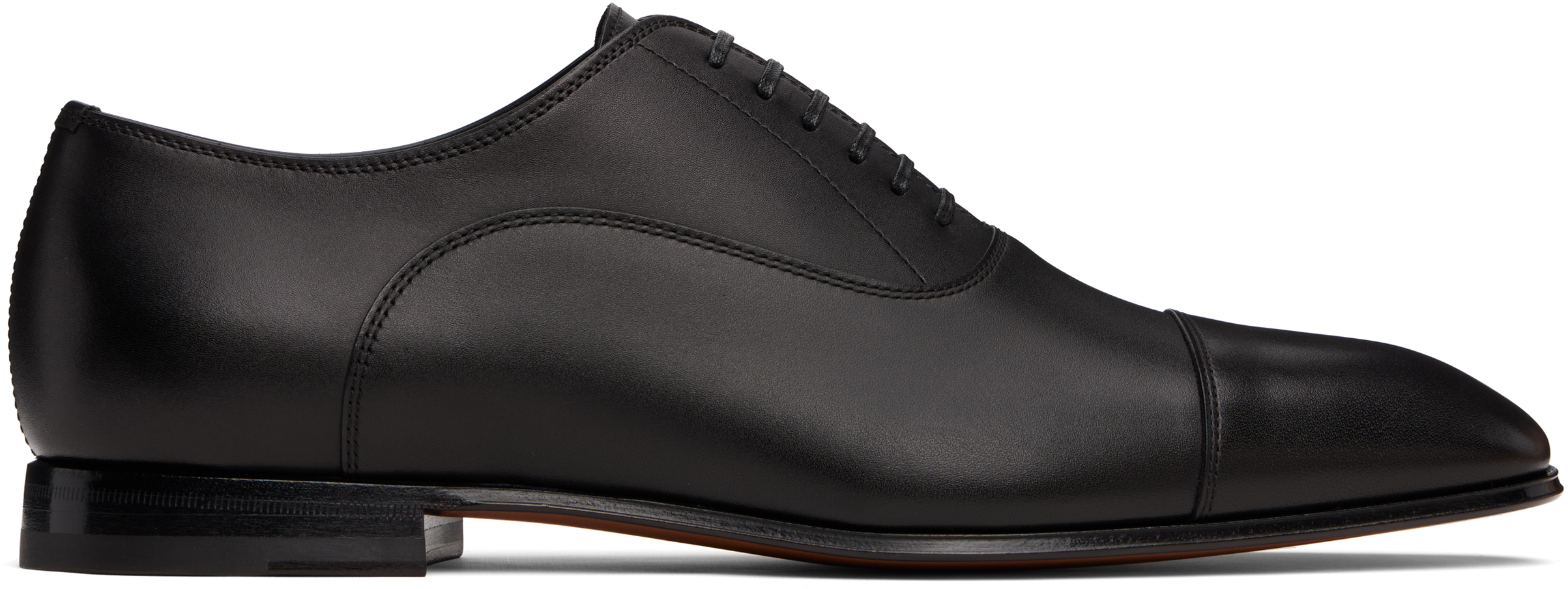 Black BECKHAM Edition Polished Leather Oxfords