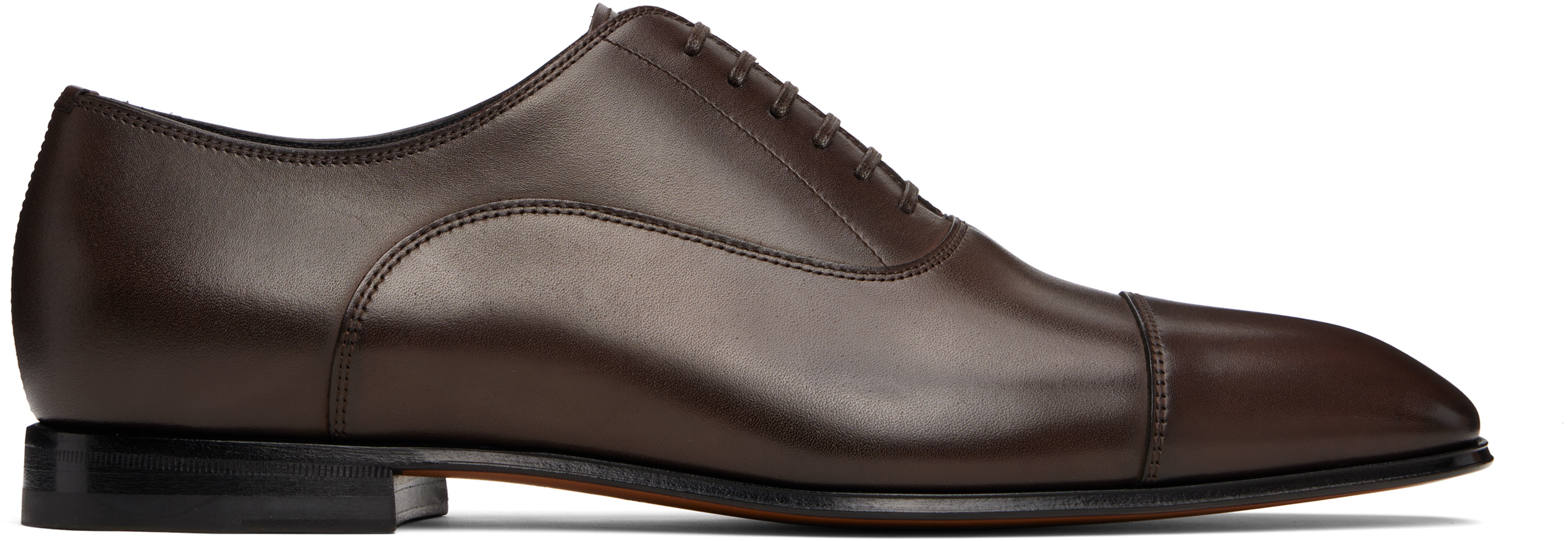Black BECKHAM Edition Polished Leather Oxfords