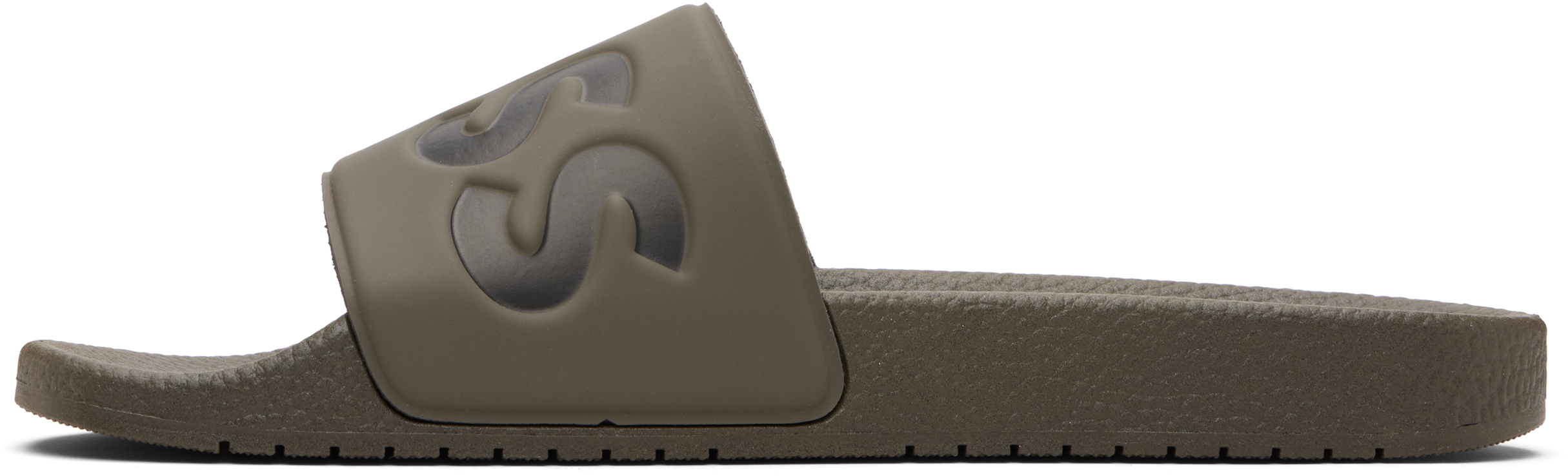 Hugo Boss Khaki Large Logo Detail Slides