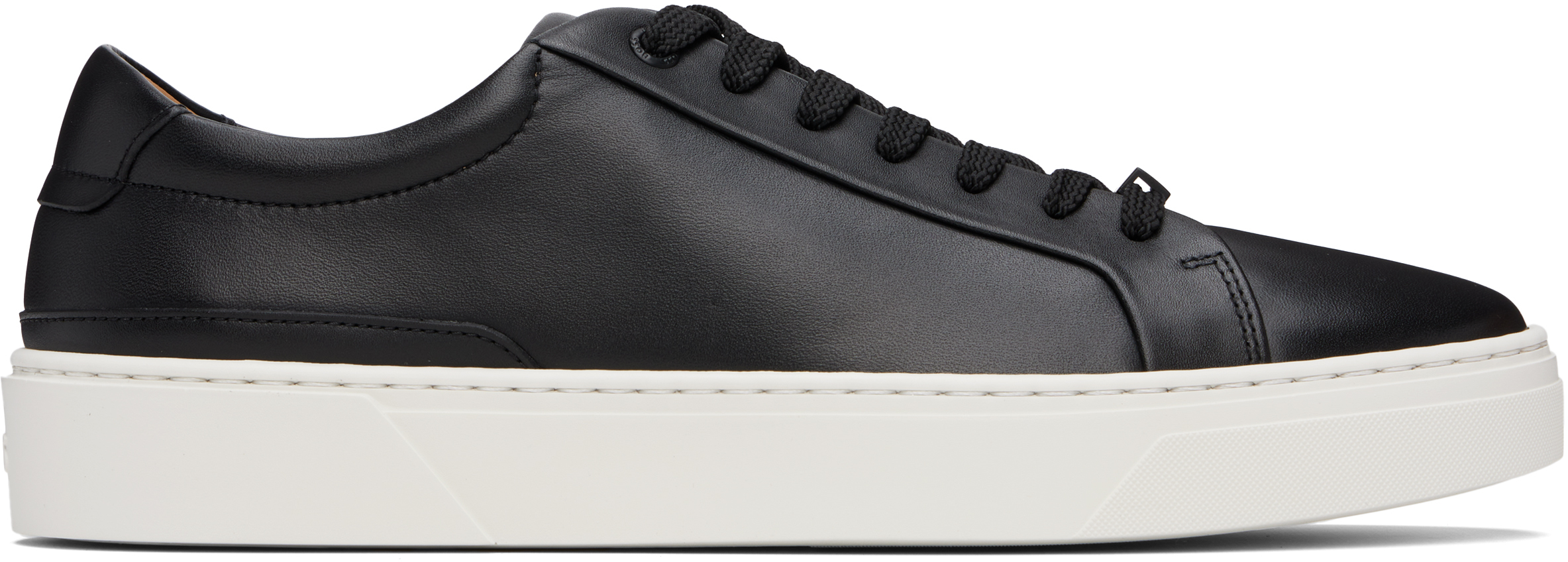 Black Gary Leather Low-Top Sneakers