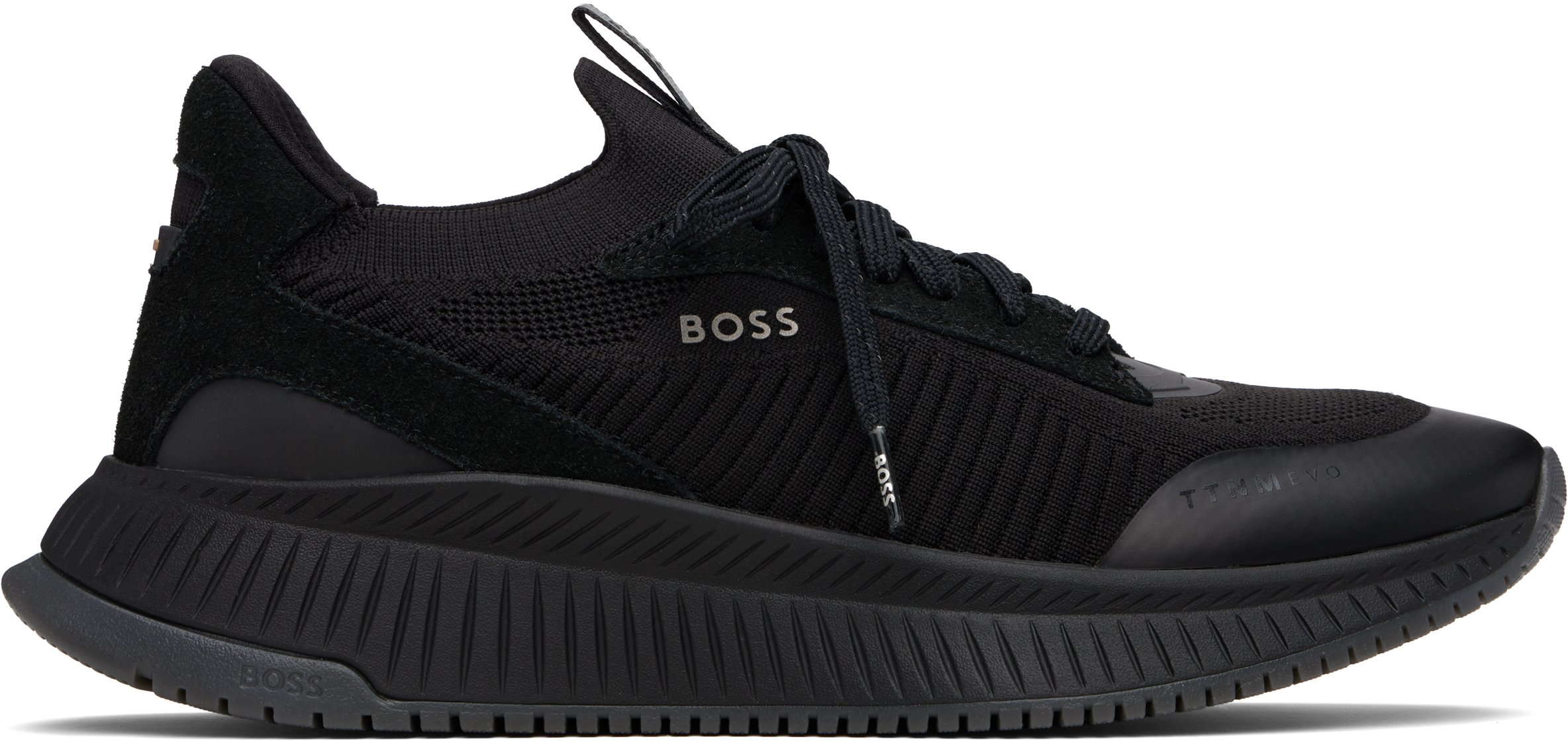 Shop Hugo Boss Black Ttnm Evo Knitted Sneakers