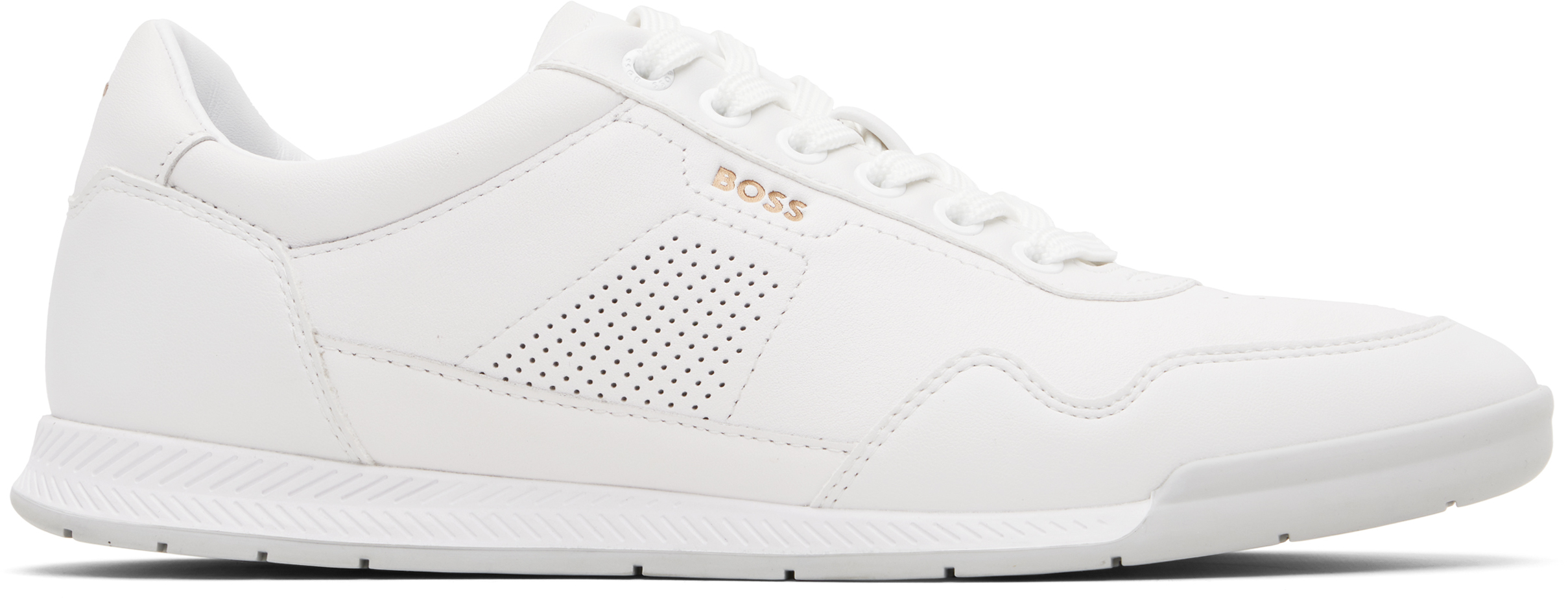 White Leather Logo Sneakers