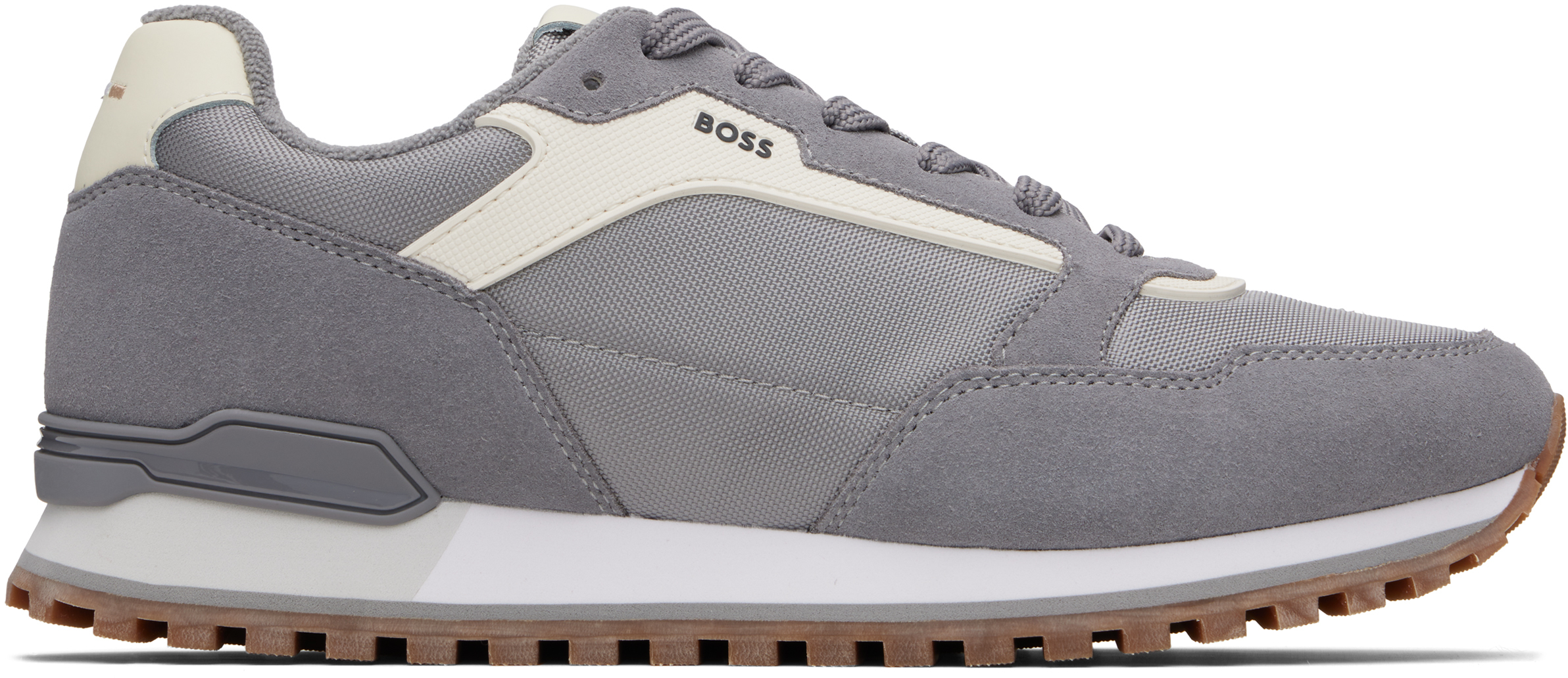 Hugo Boss Gray Suede Sneakers