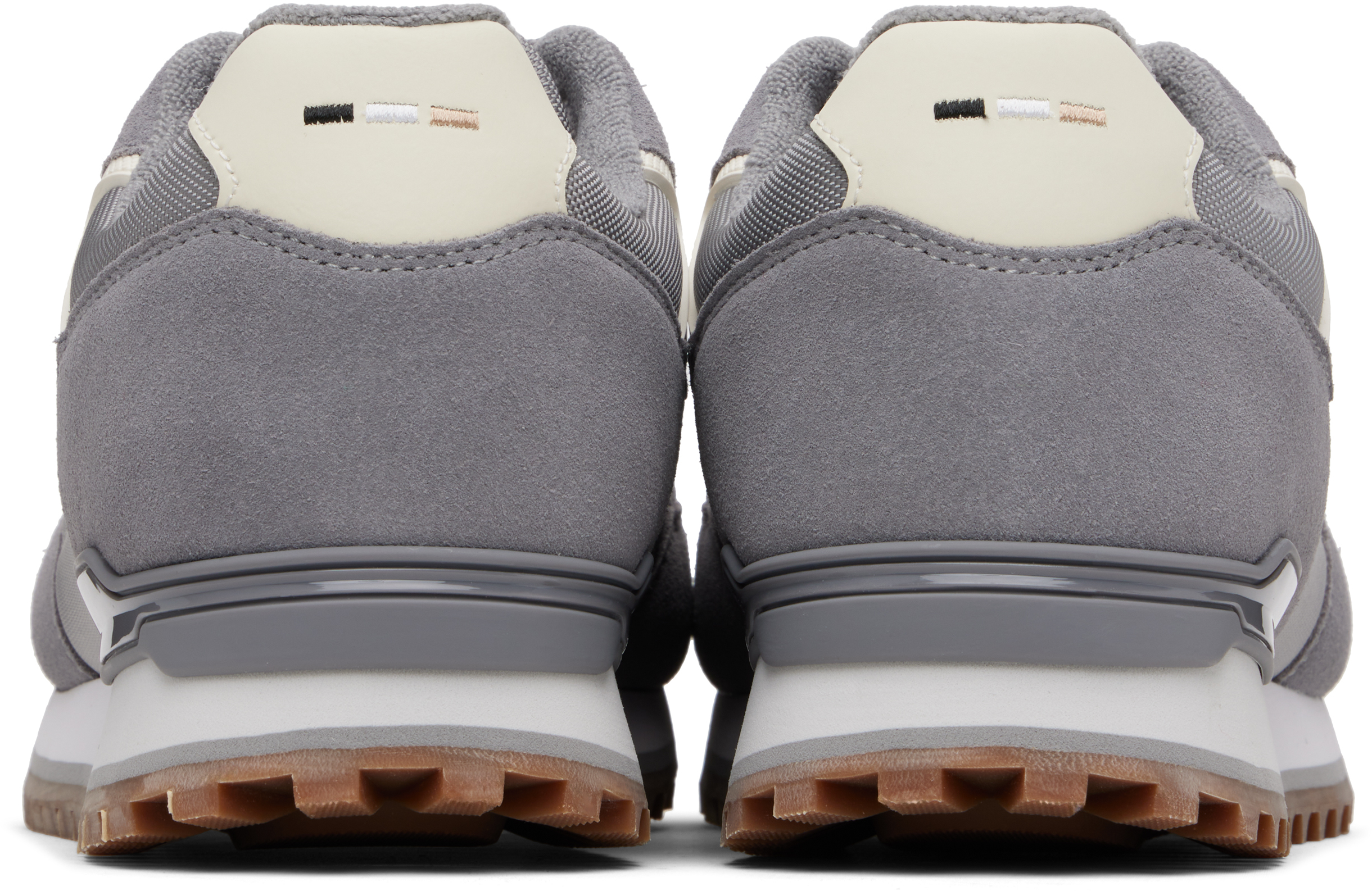 Hugo Boss Gray Suede Sneakers