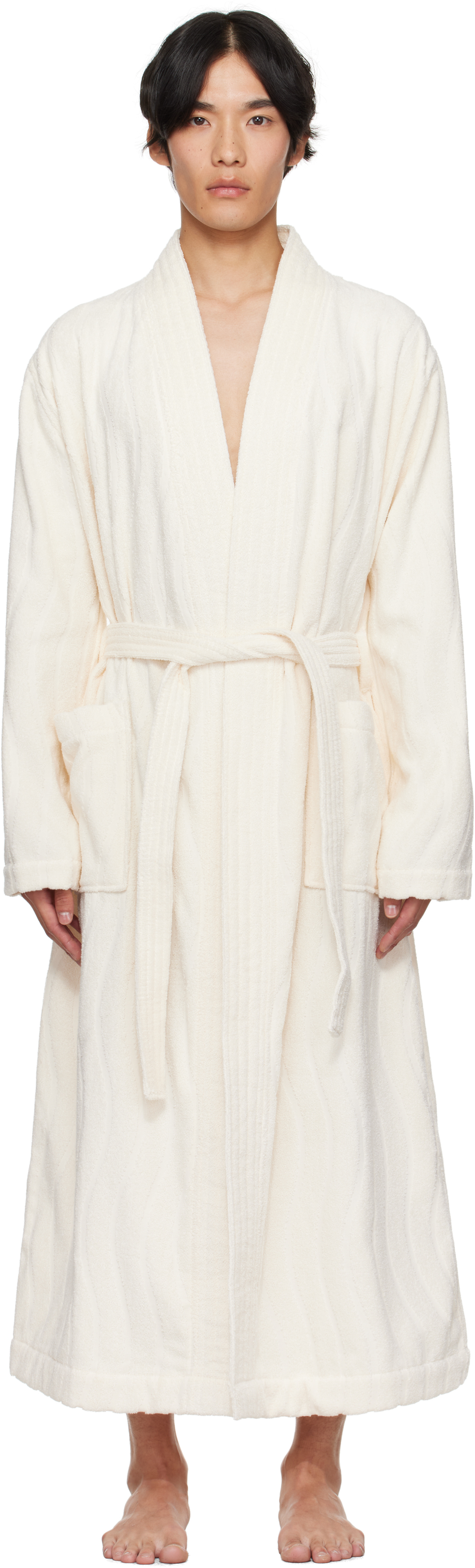 Baina Off-white Sulis Bathrobe In White