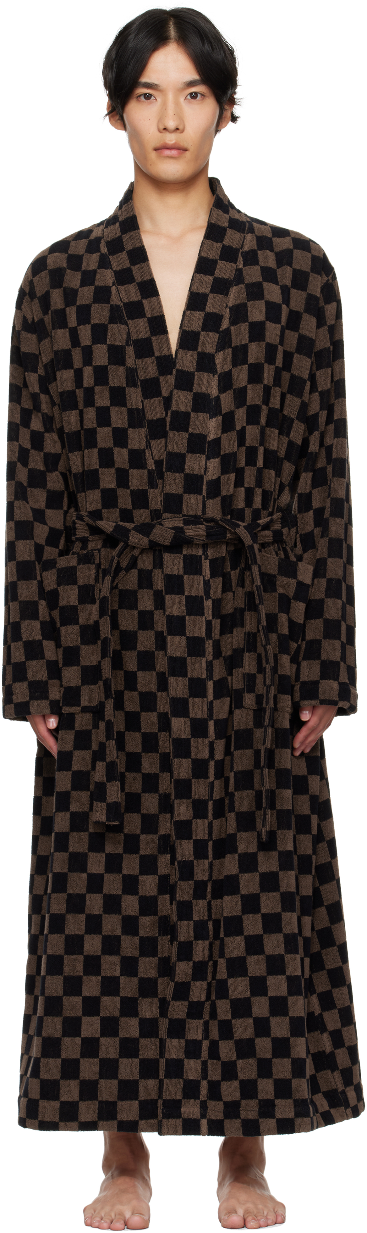 Baina Black & Brown Sulis Bathrobe
