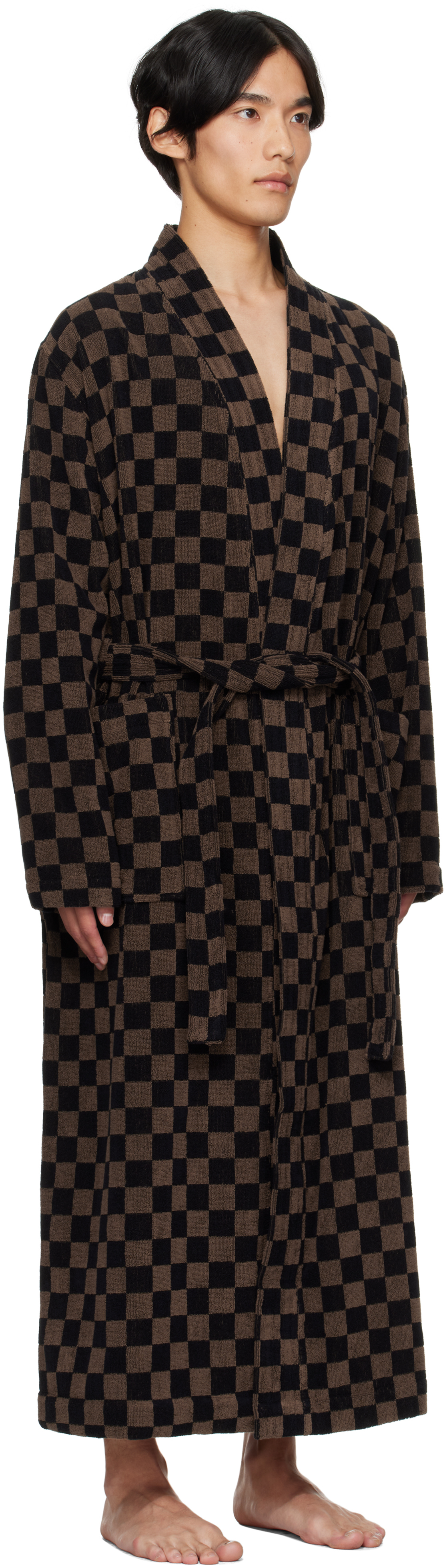 Baina Black & Brown Sulis Bathrobe