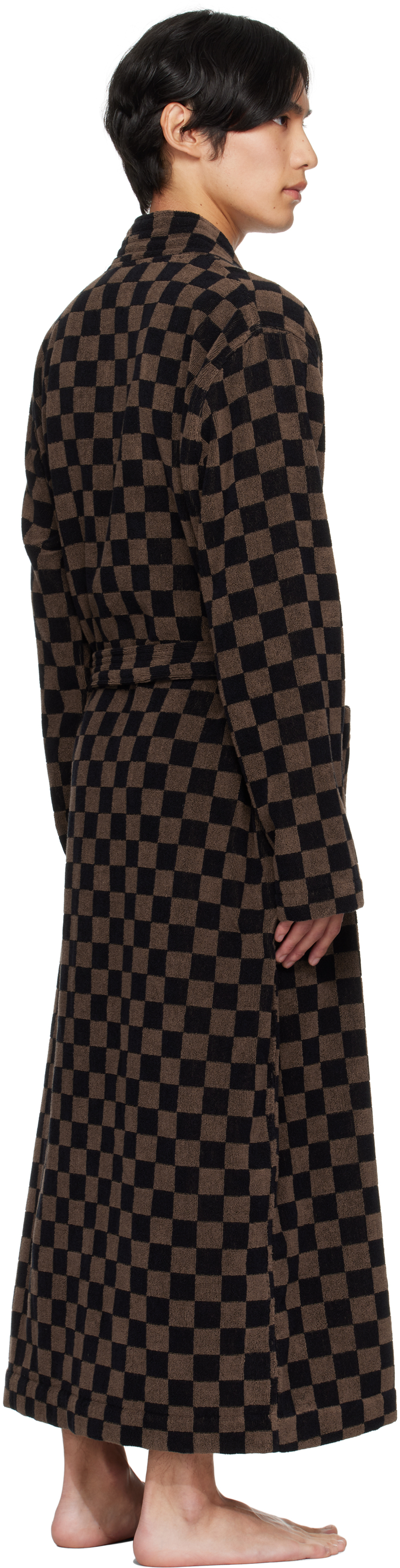 Baina Black & Brown Sulis Bathrobe