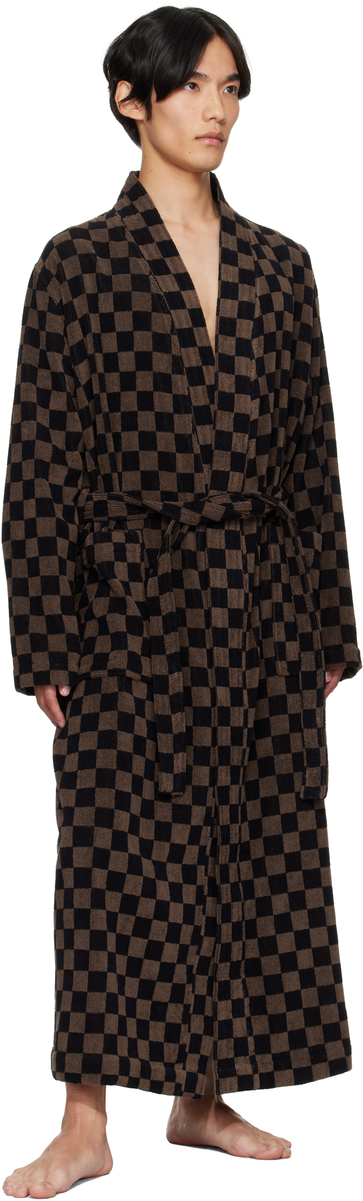 Baina Black & Brown Sulis Bathrobe