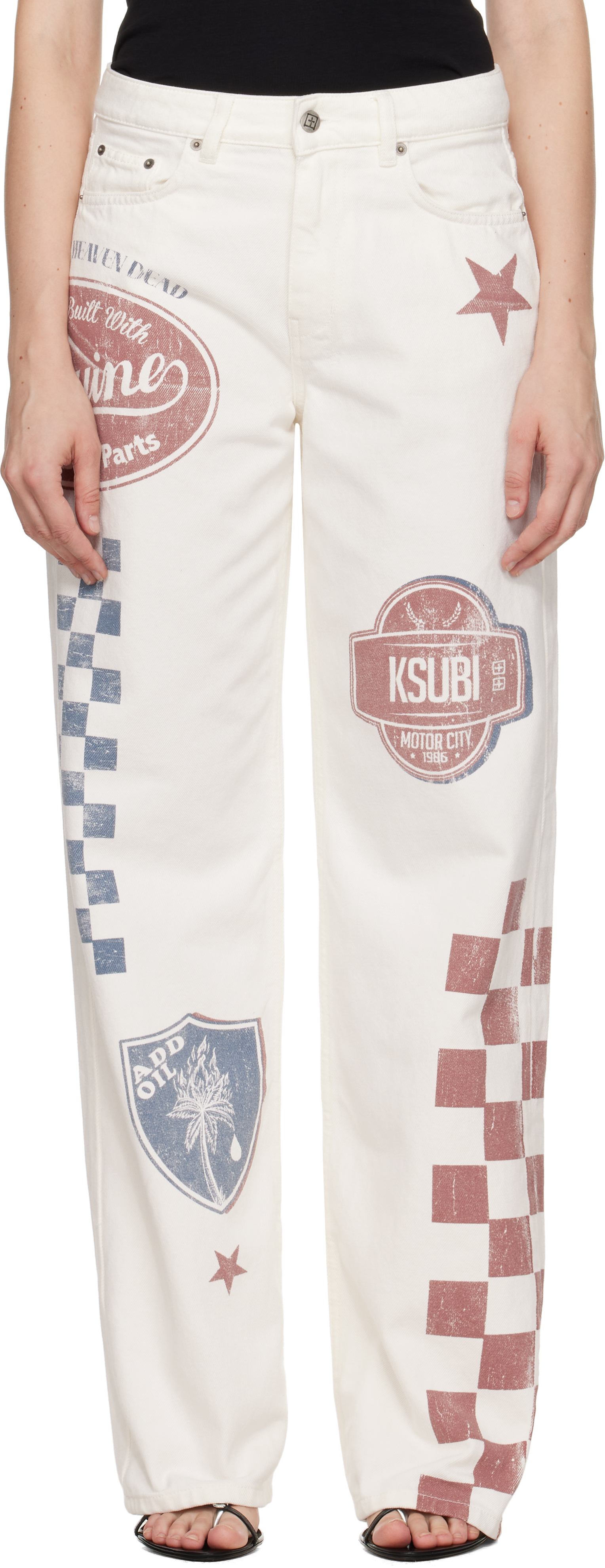 Ksubi Off-white Low Rider Jeans In White