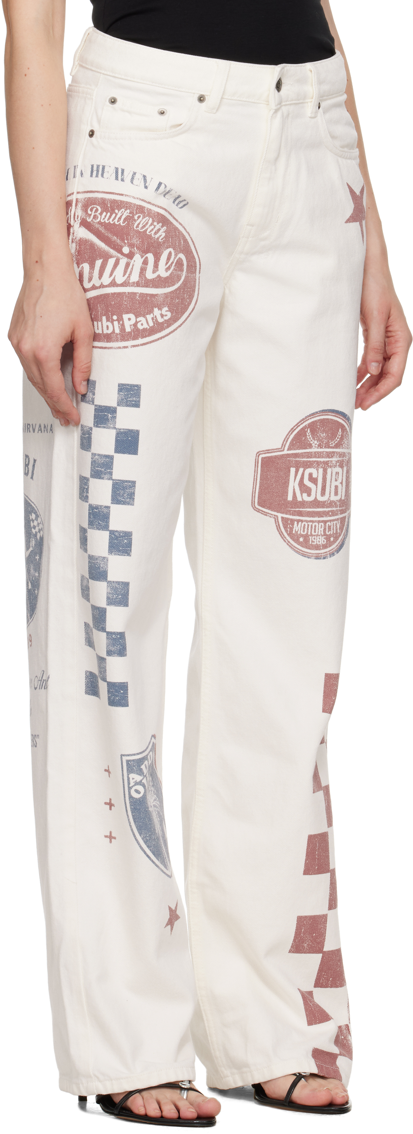 Ksubi Off-white Low Rider Jeans In White