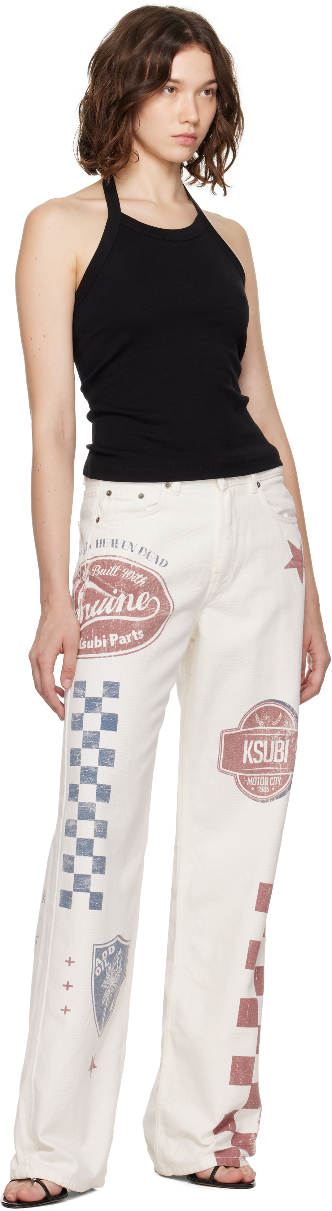 Ksubi Off-white Low Rider Jeans In White