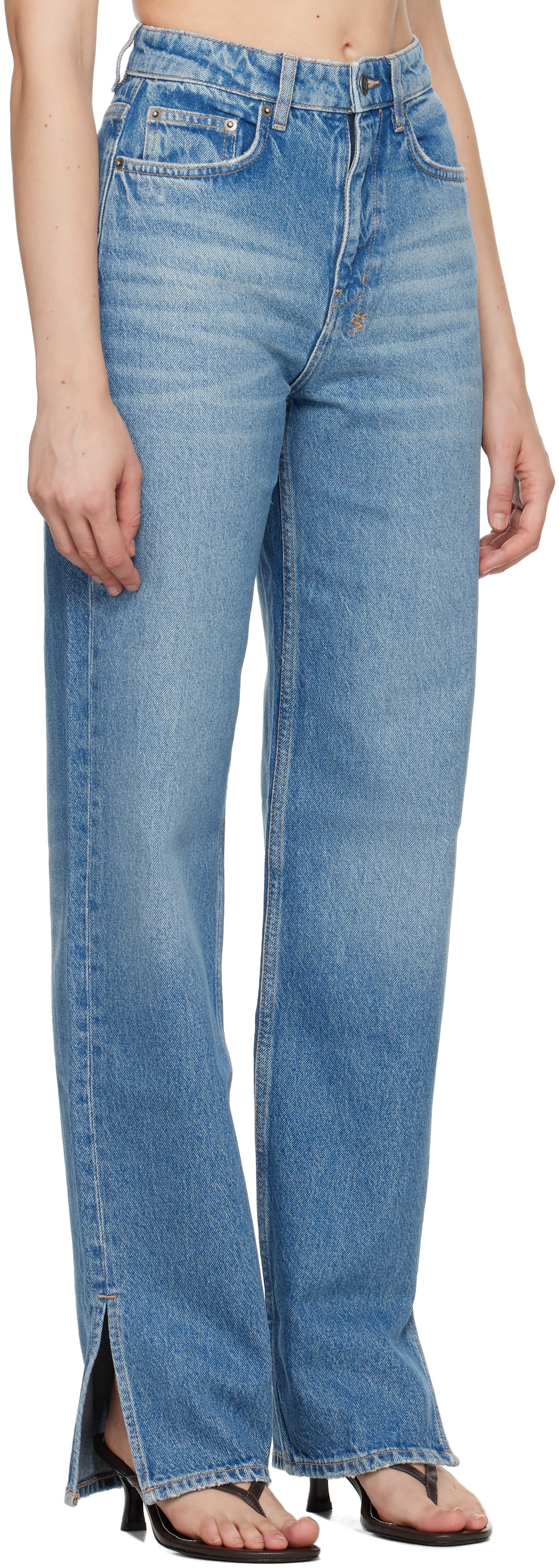 Ksubi Blue Playback Splits Jeans In Blue