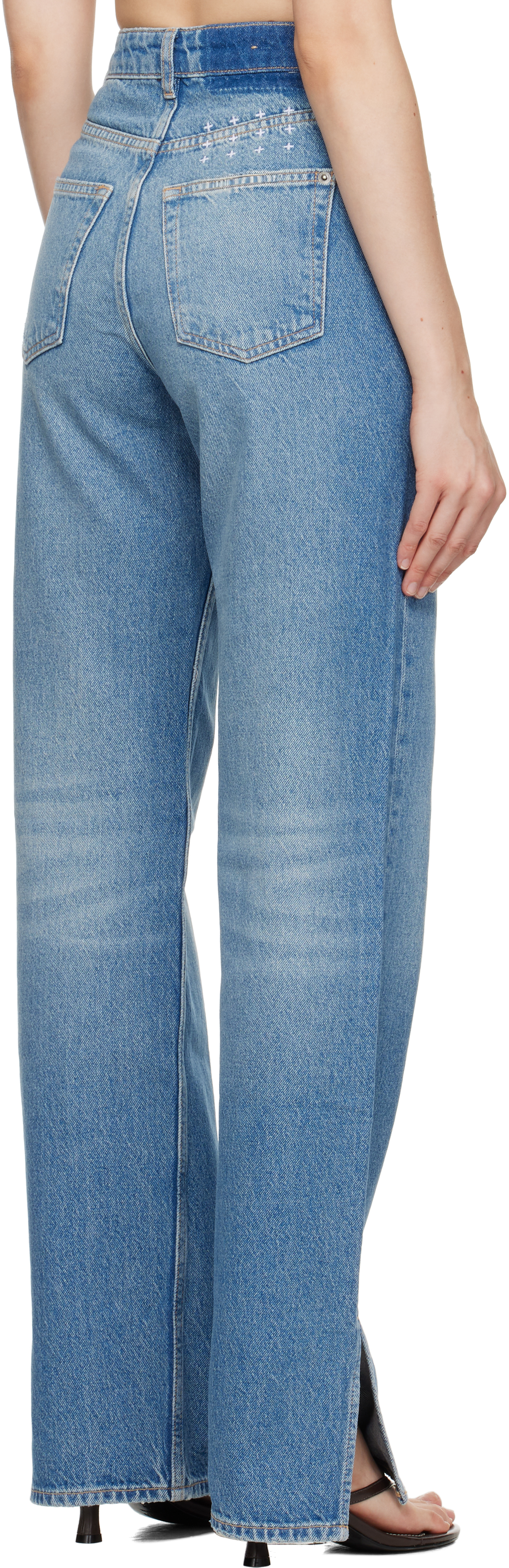 Ksubi Blue Playback Splits Jeans In Blue