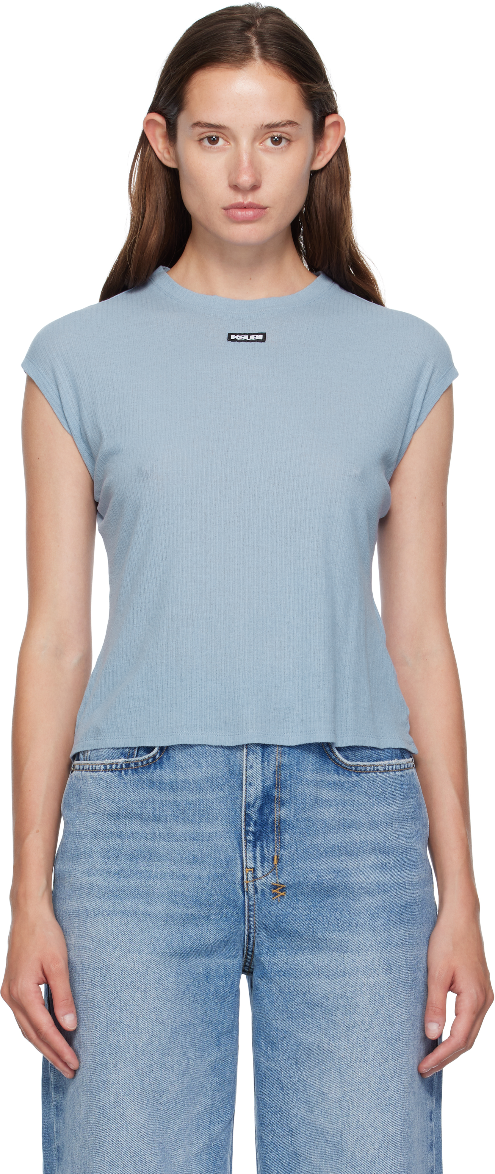 Ksubi Blue Staple Short Sleeve T-shirt In Blue