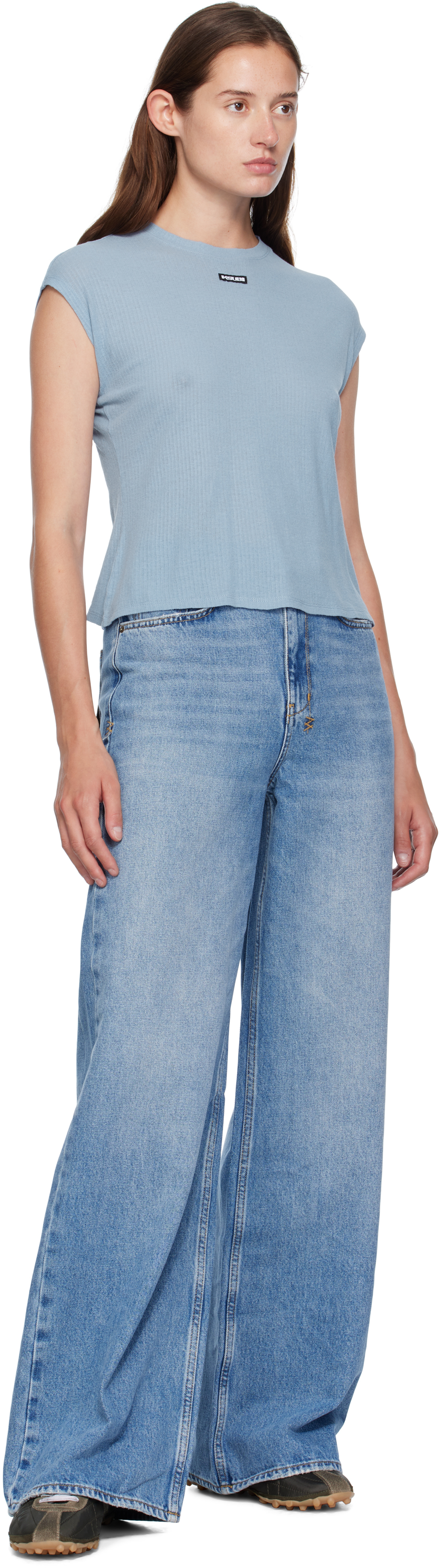 Ksubi Blue Staple Short Sleeve T-shirt In Blue