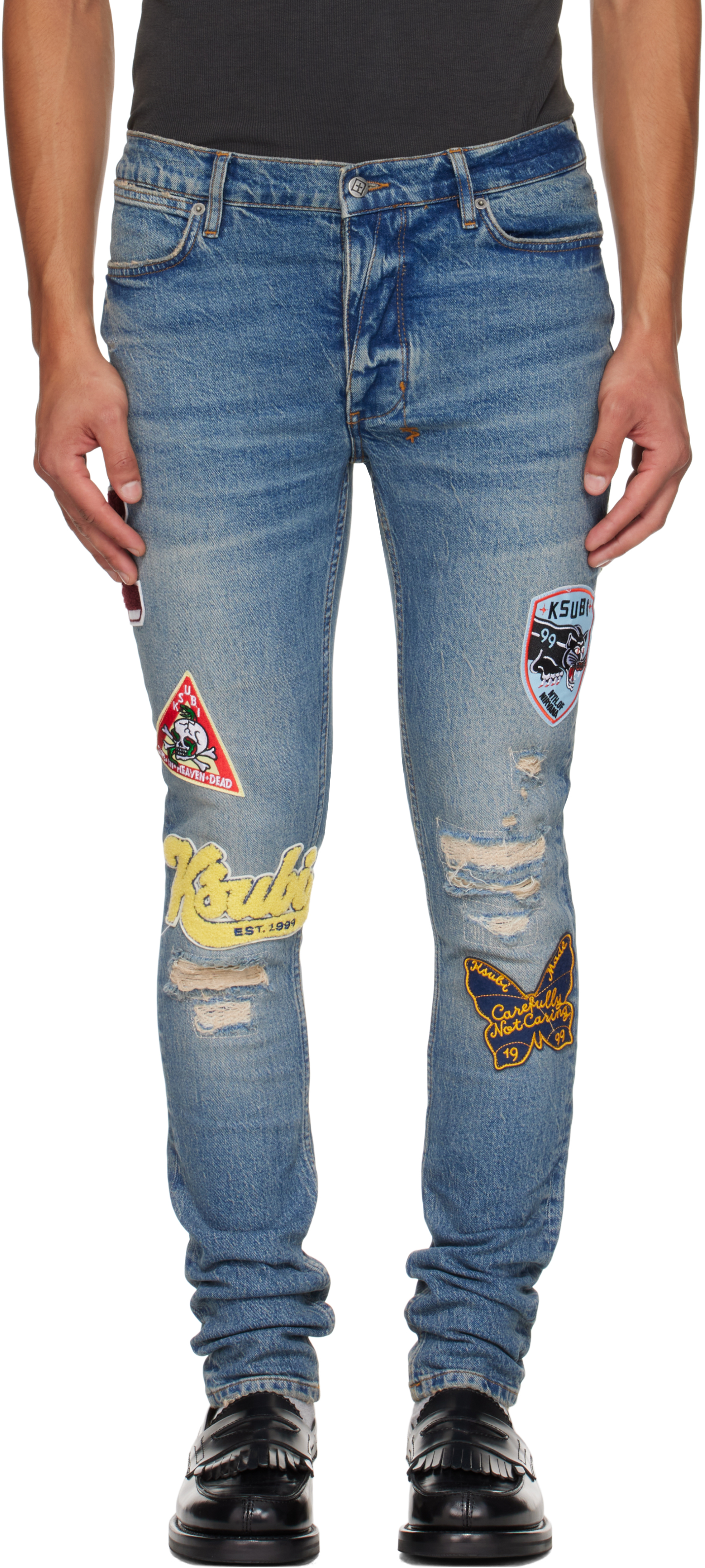 Ksubiのブルー Van Winkle Rodeo Patched ジーンズがセール中