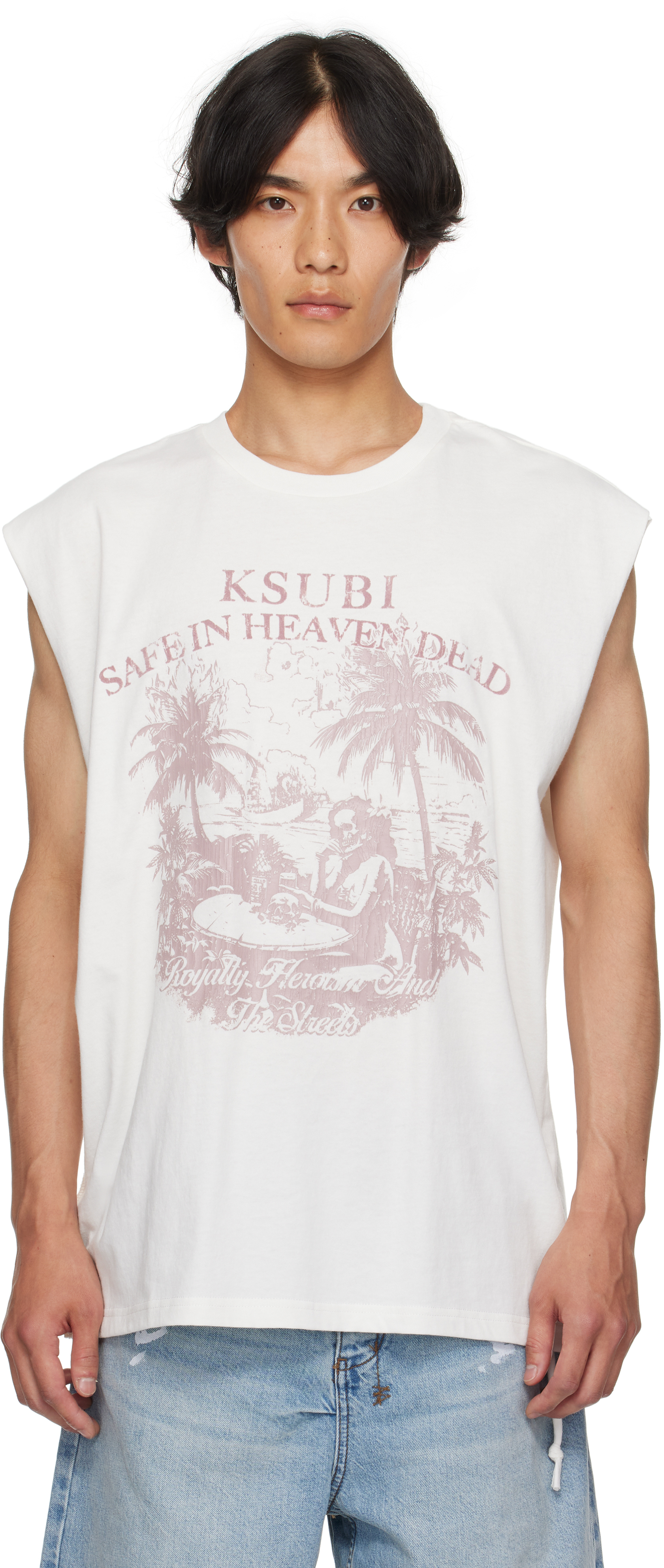 Ksubi: White Paradiso Cut Off Tank Top | SSENSE