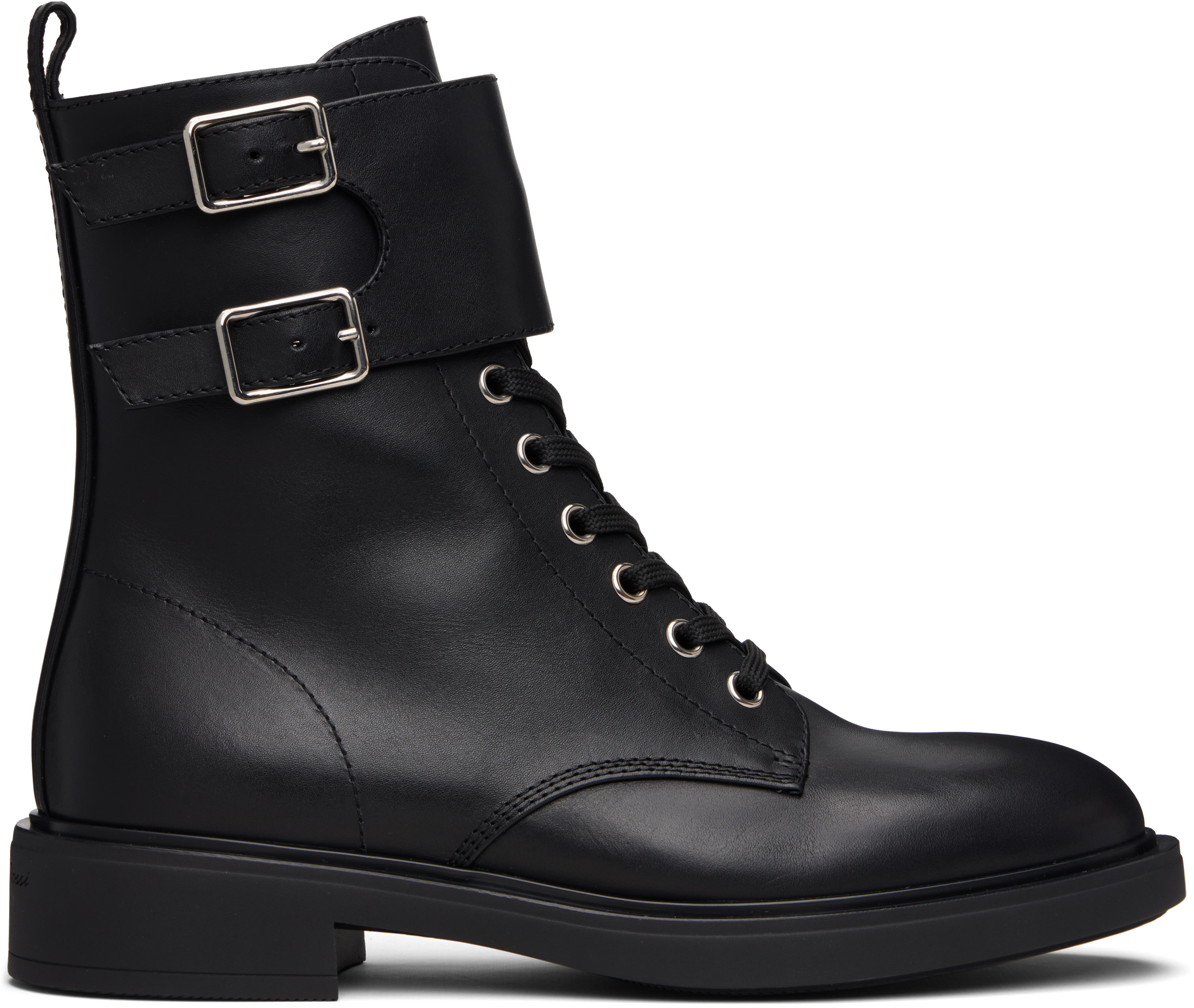 Gianvito Rossi Ankle Boots With Buckle And Round Toe In Black