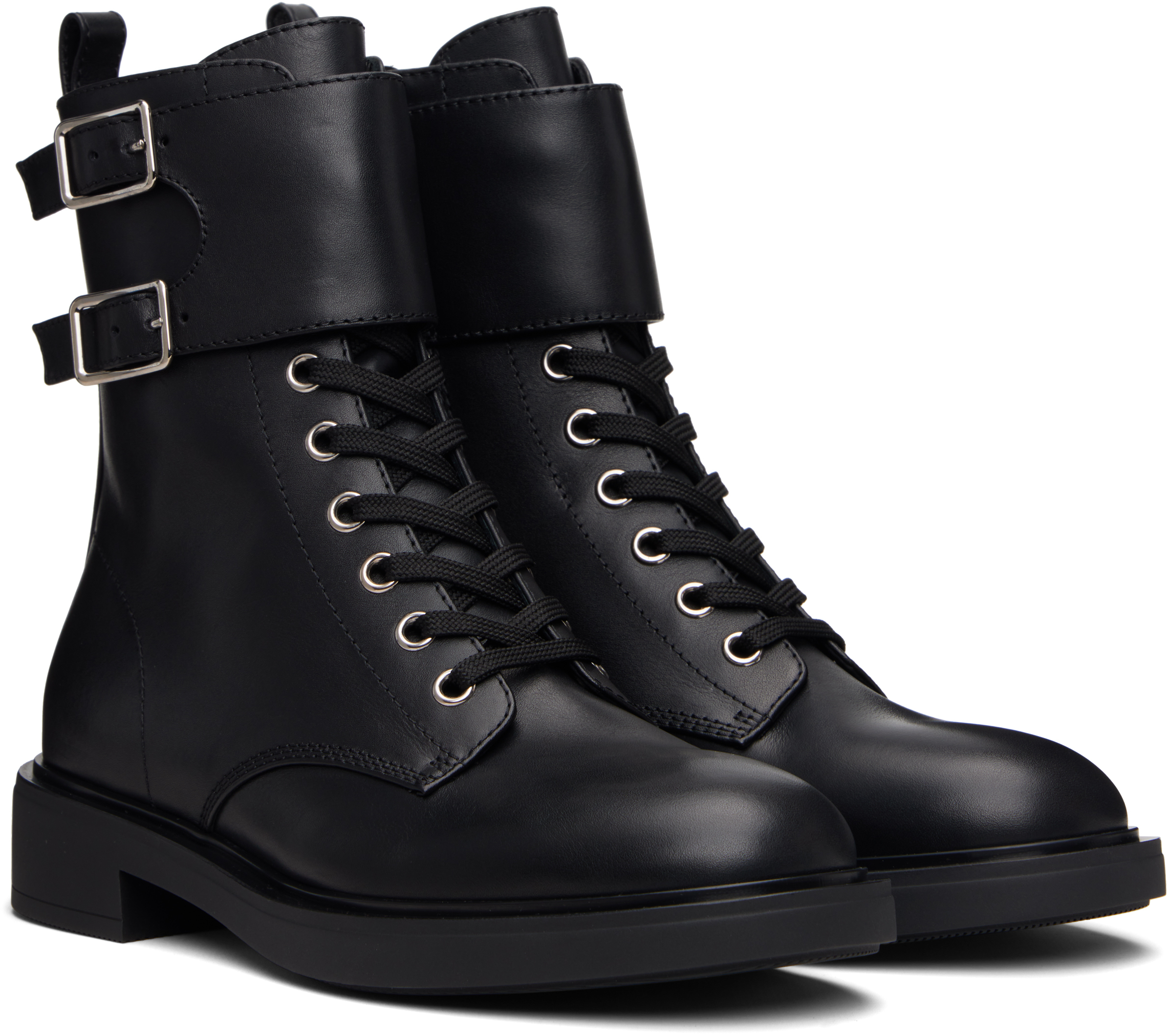 Gianvito Rossi Ankle Boots With Buckle And Round Toe In Black
