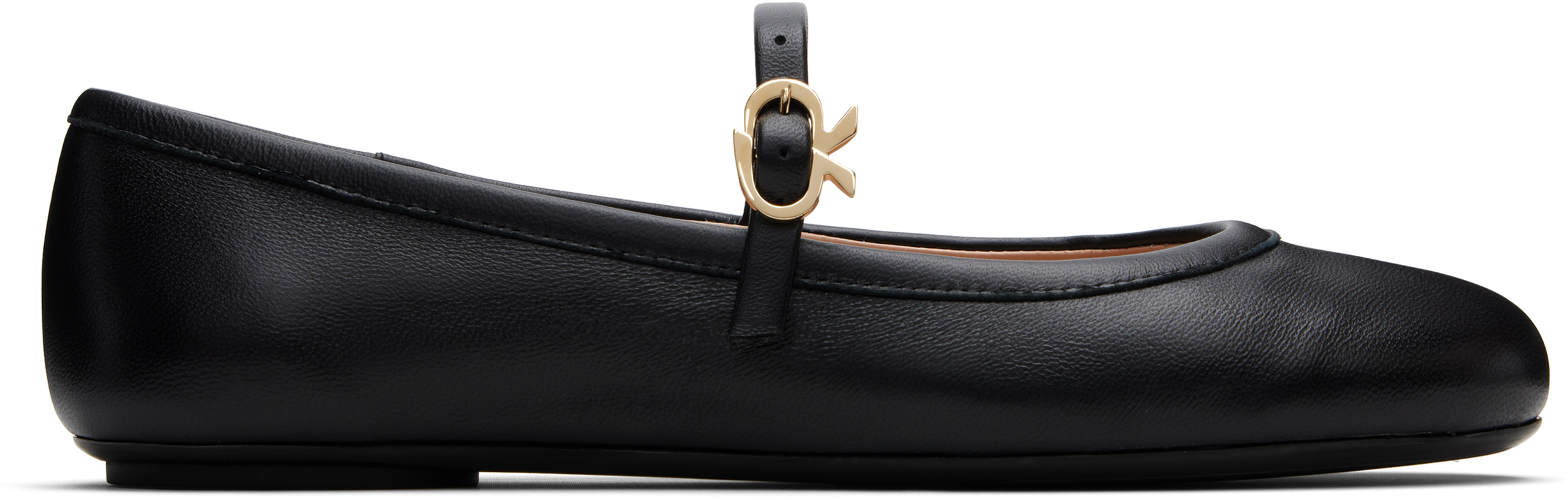 Shop Gianvito Rossi Black Carla Ballerina Flats