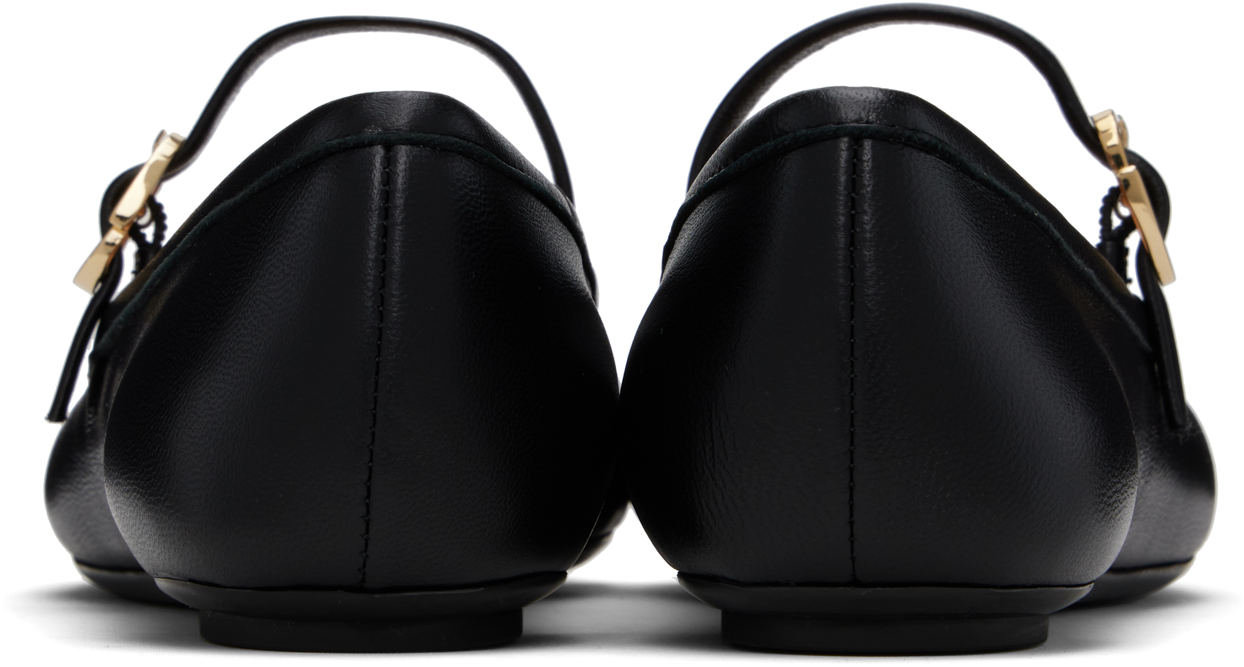 Shop Gianvito Rossi Black Carla Ballerina Flats
