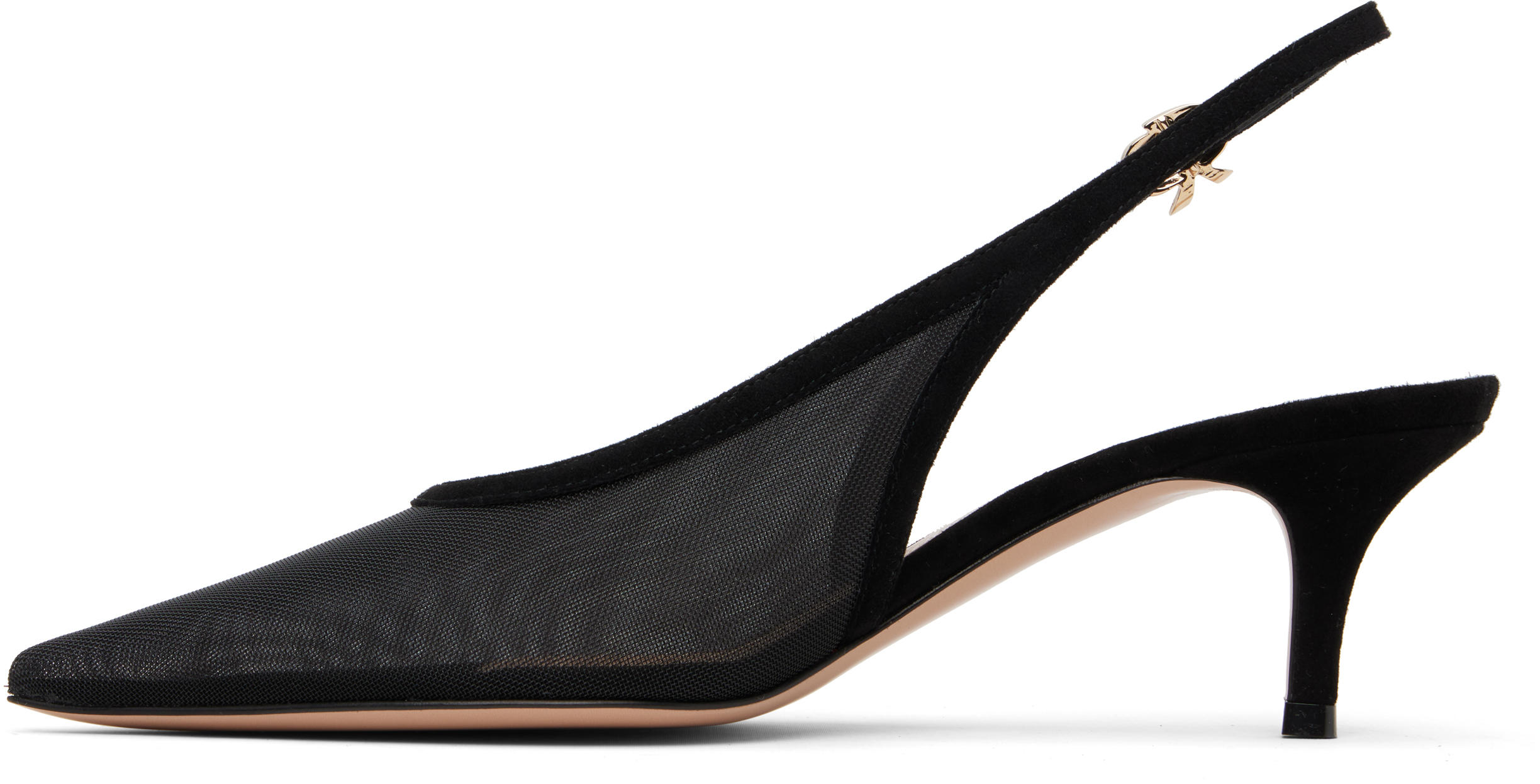 Gianvito Rossi Pointed Toe Slingback Pump In Black