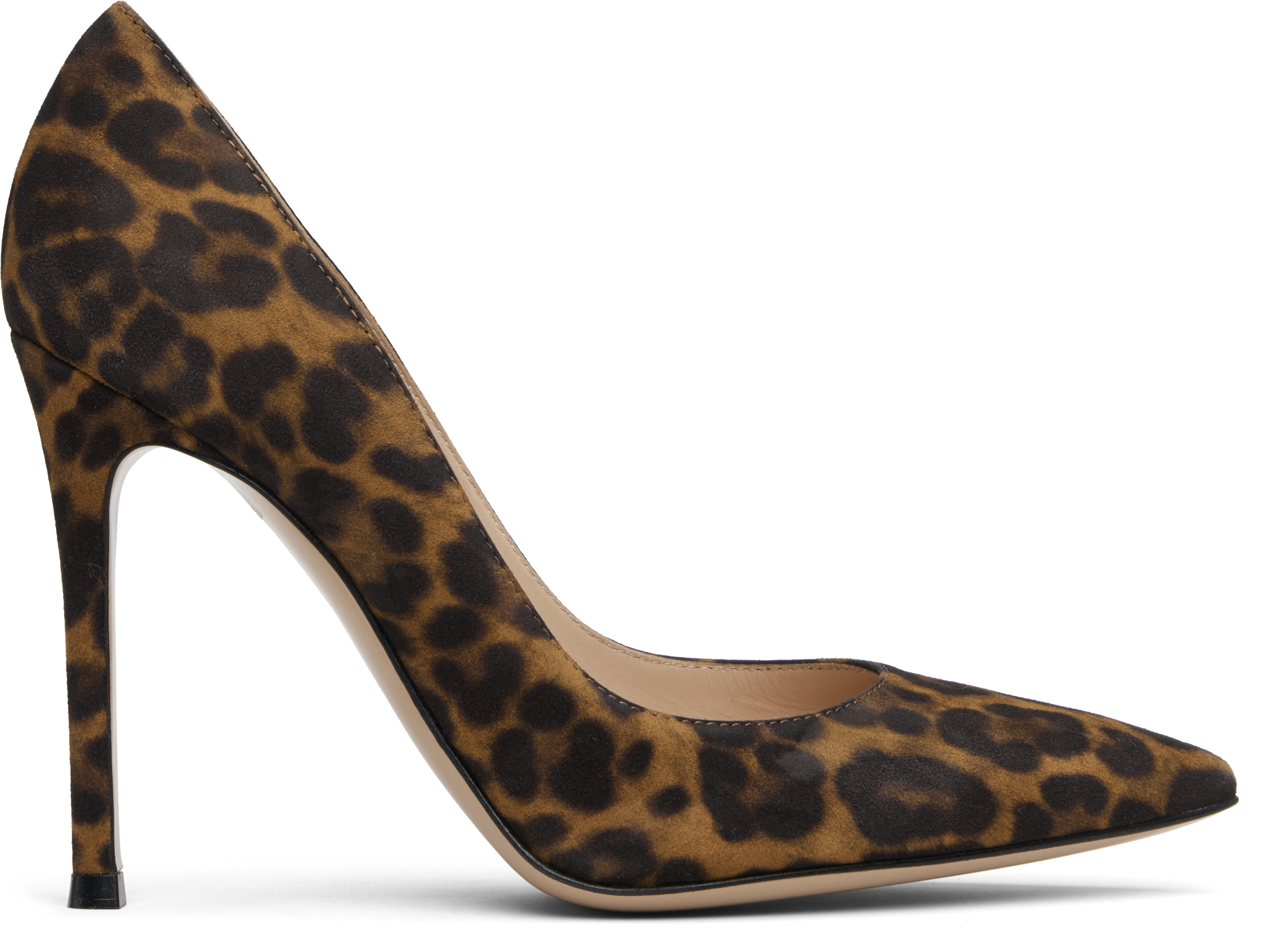 Gianvito Rossi Beige & Brown Gianvito 105 Heels In Animal Print