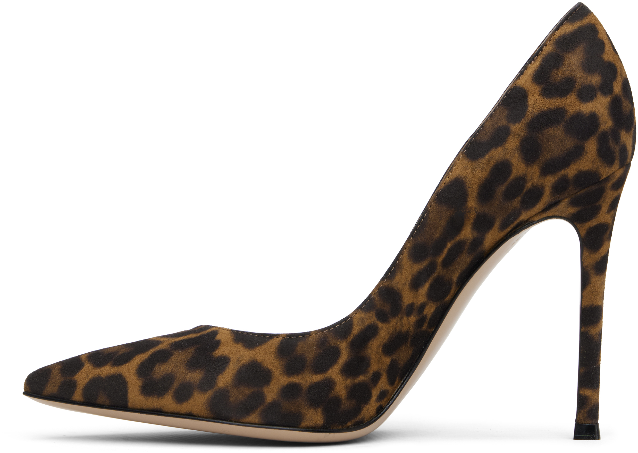 Gianvito Rossi Beige & Brown Gianvito 105 Heels In Animal Print