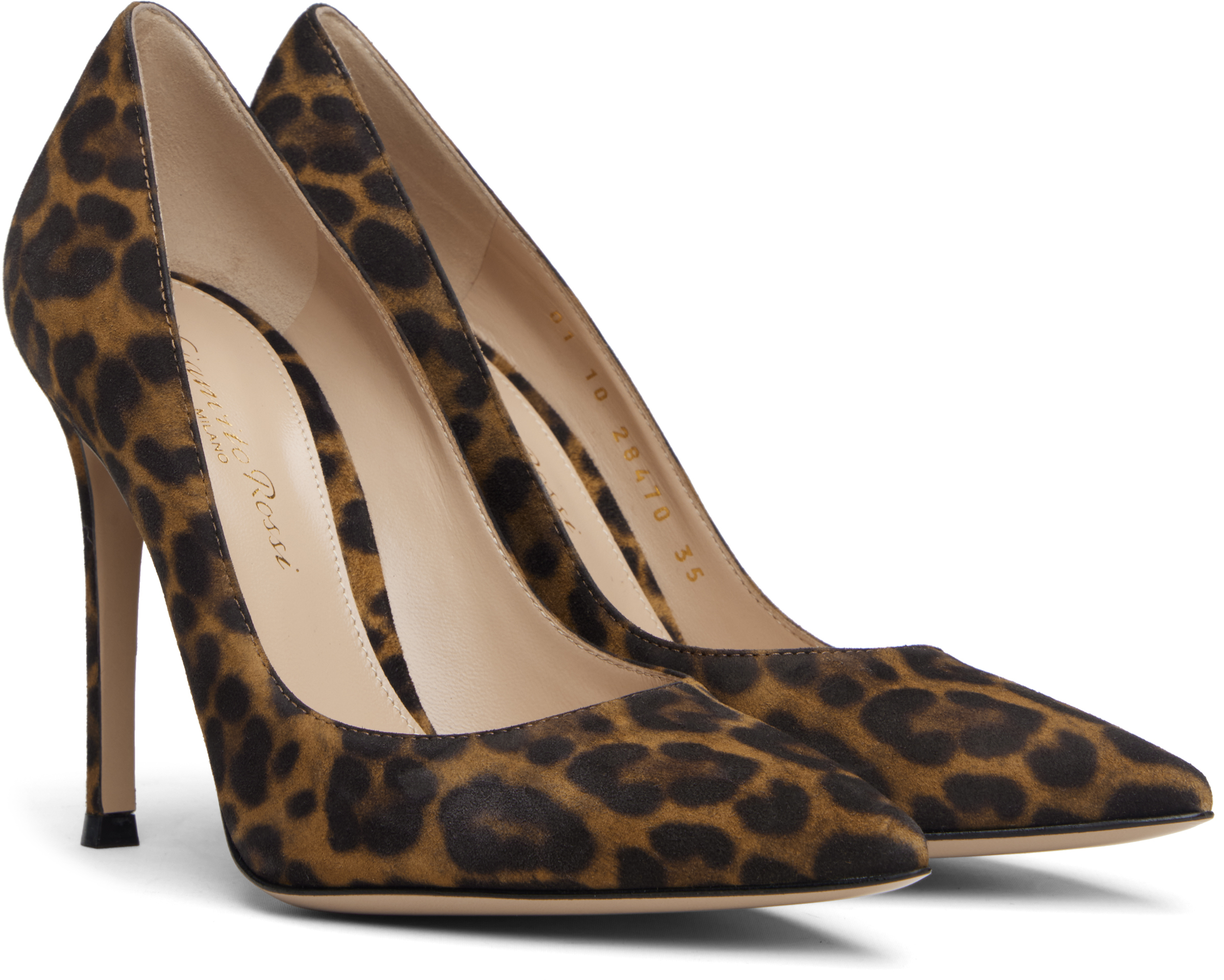 Gianvito Rossi Beige & Brown Gianvito 105 Heels In Animal Print