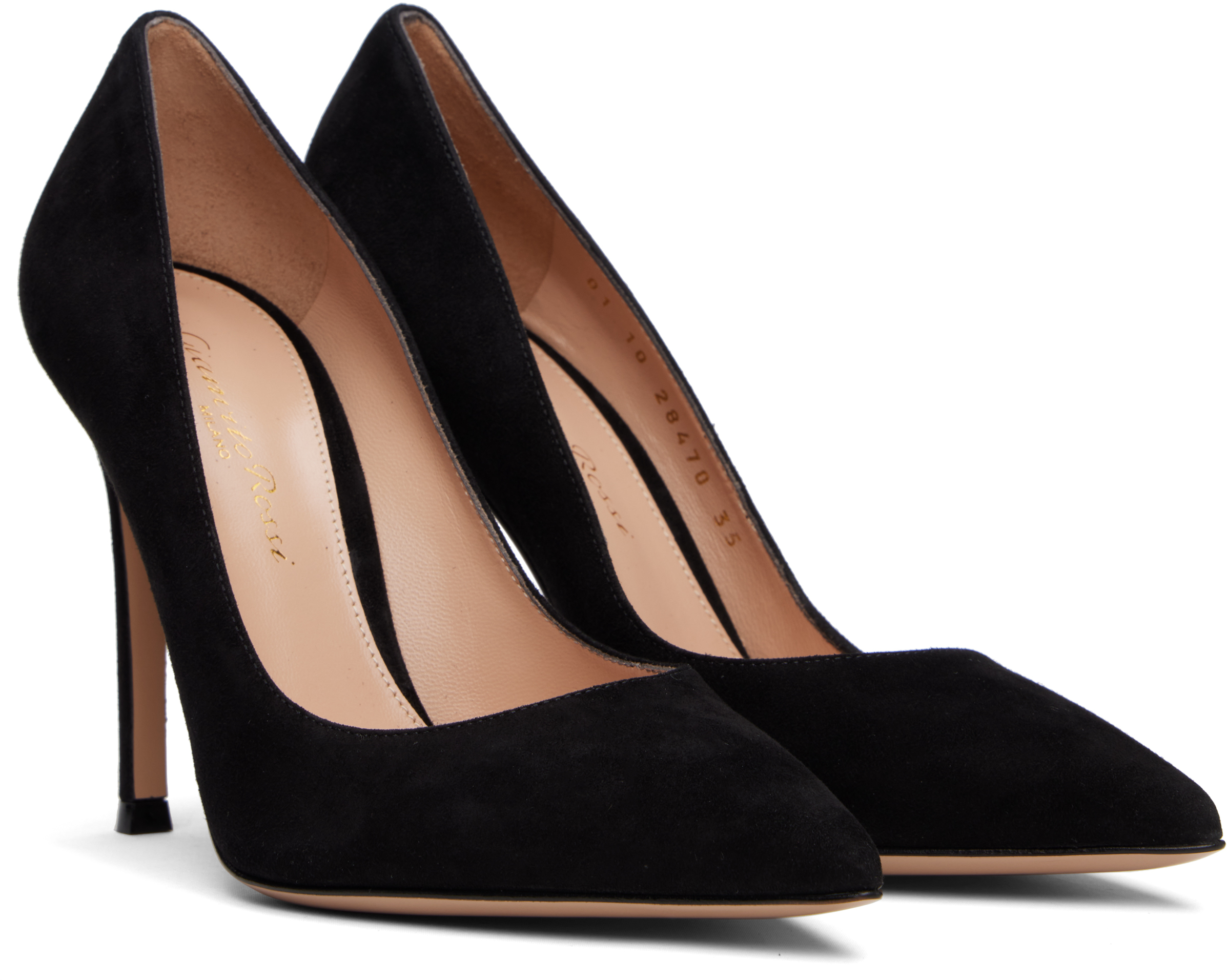 Gianvito Rossi 105 Pointed Toe Stiletto Pumps In Black