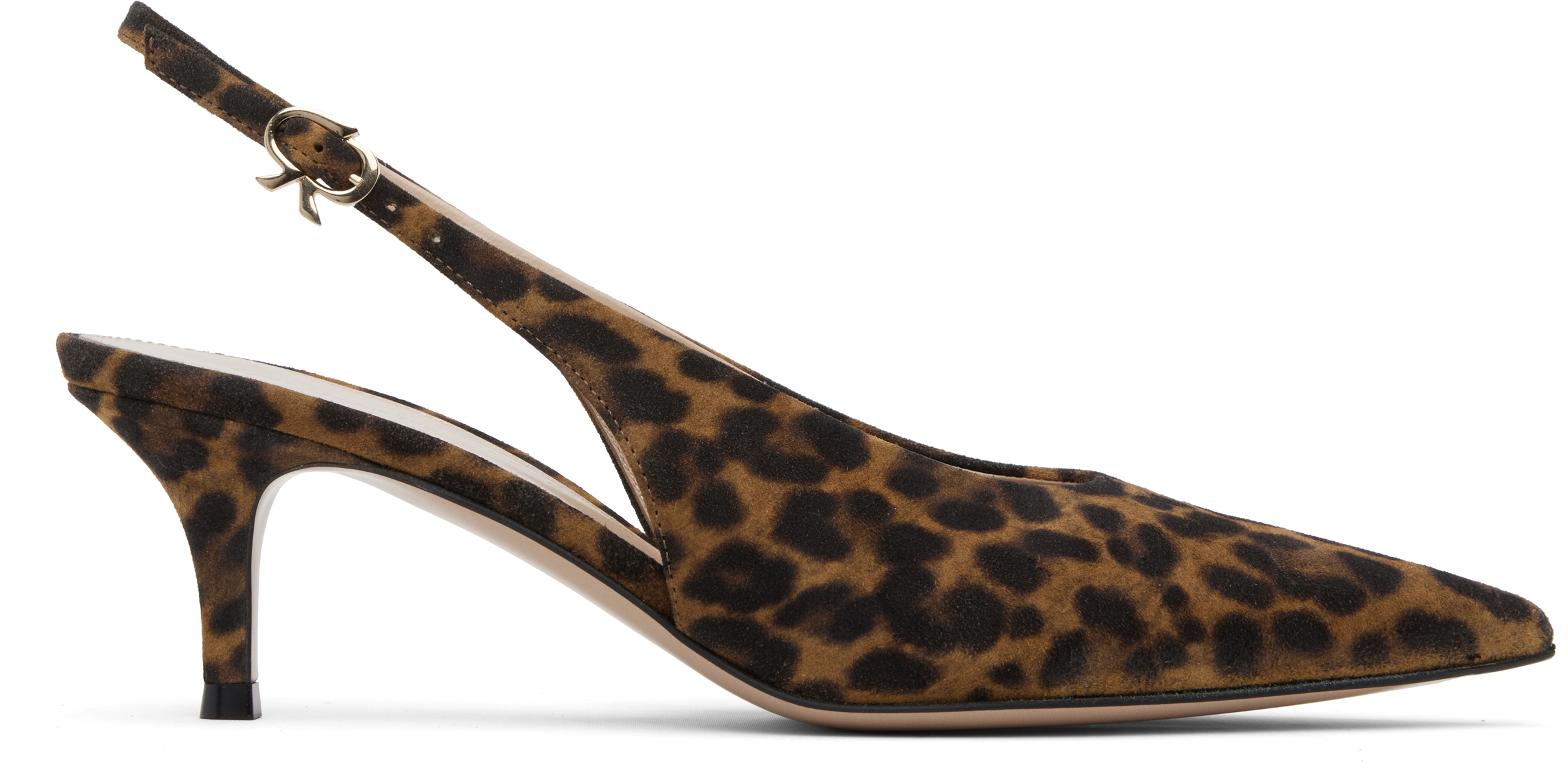 Gianvito Rossi Brown & Black Robbie Sling 55 Heels In Brown