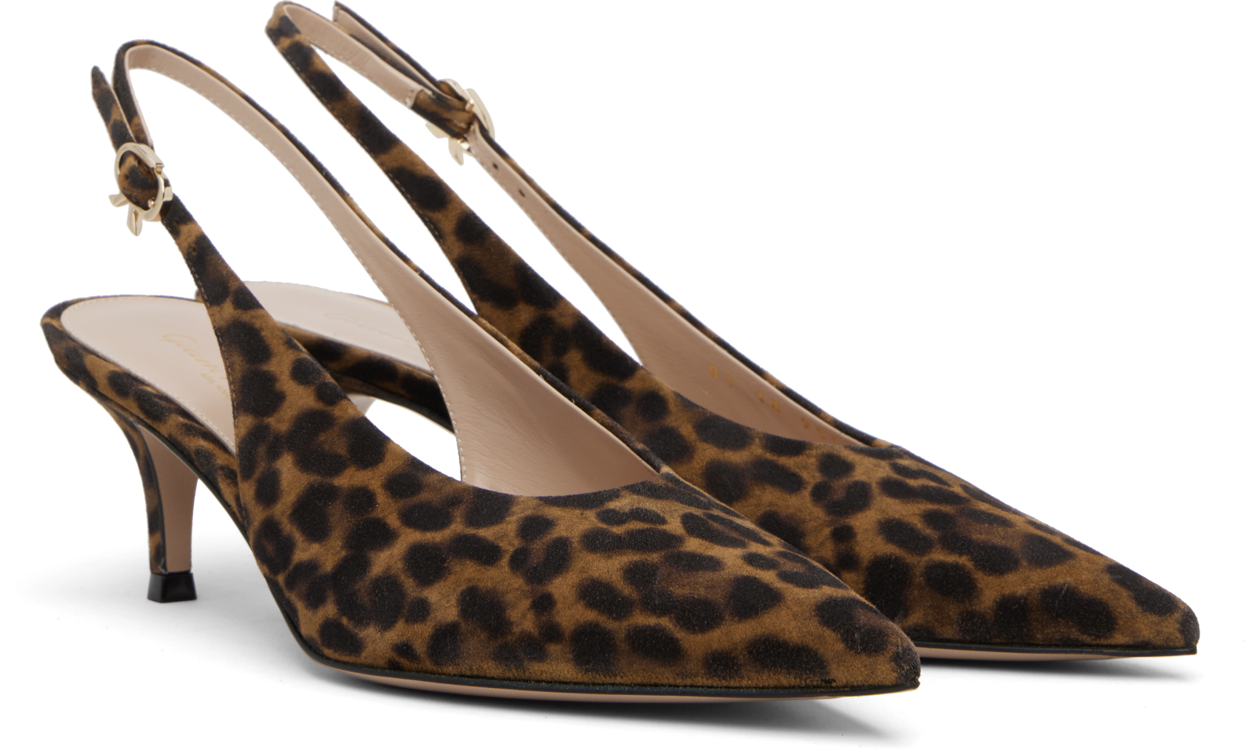 Gianvito Rossi Brown & Black Robbie Sling 55 Heels In Brown