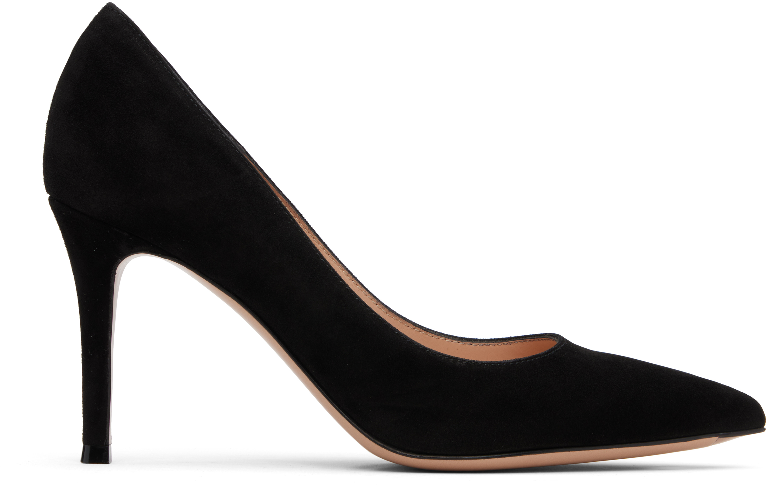 Gianvito Rossi Gianvito 105 Pointed Toe Pumps In Black Leather In Black