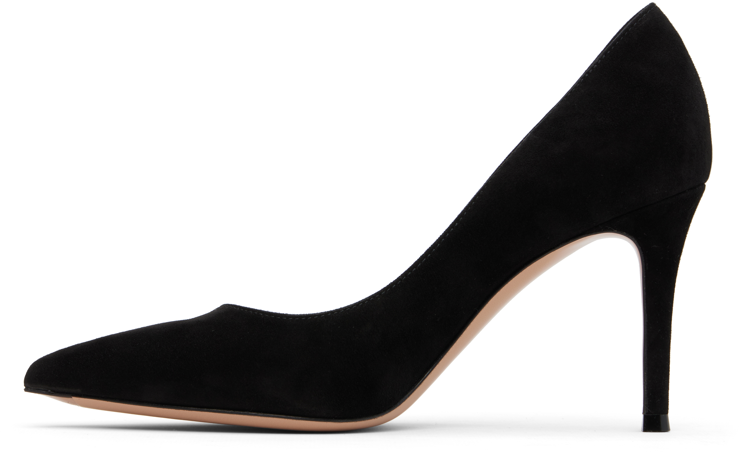 Gianvito Rossi Gianvito 105 Pointed Toe Pumps In Black Leather In Black
