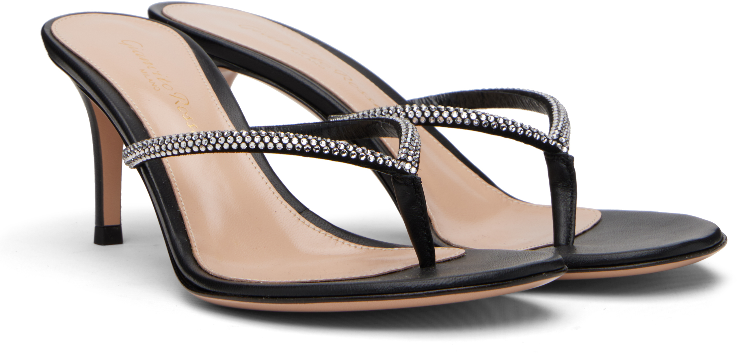 Gianvito Rossi India Thong 70 High-heeled Sandals In Black
