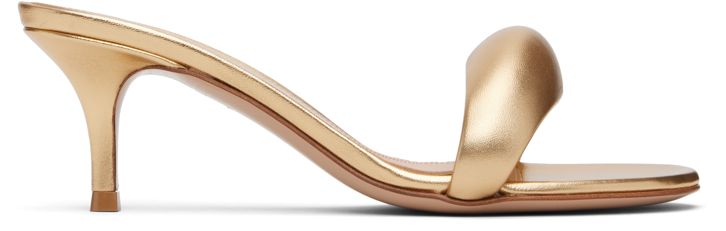 Gianvito Rossi Gold Bijoux 55 Mules In Gold