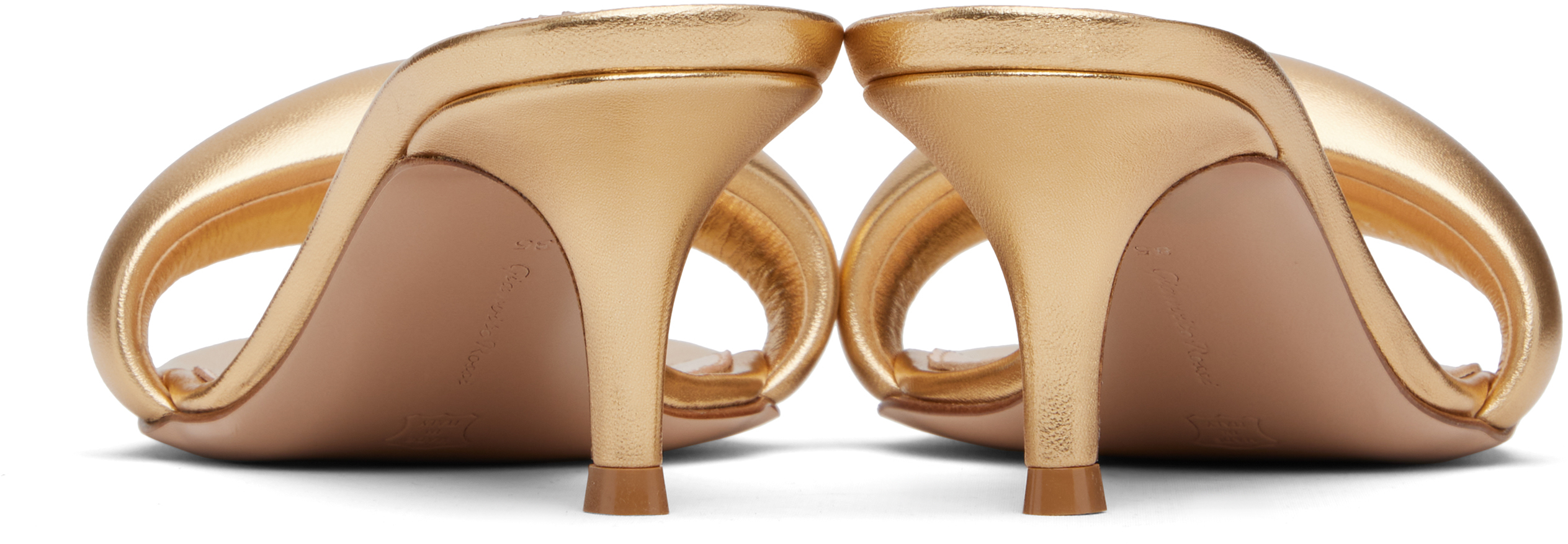 Gianvito Rossi Gold Bijoux 55 Mules In Gold